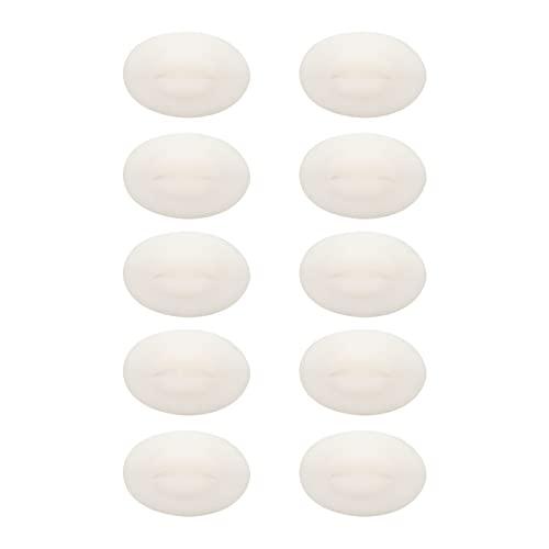 Diydeg Fake Lips, 10PCS Silicone Soft Flexible 3D Open Mouth Easy to Apply Colour Practice Lips Highly Reproducible Portable Silicone Lips Model for Makeup Practice (Semi Transparent