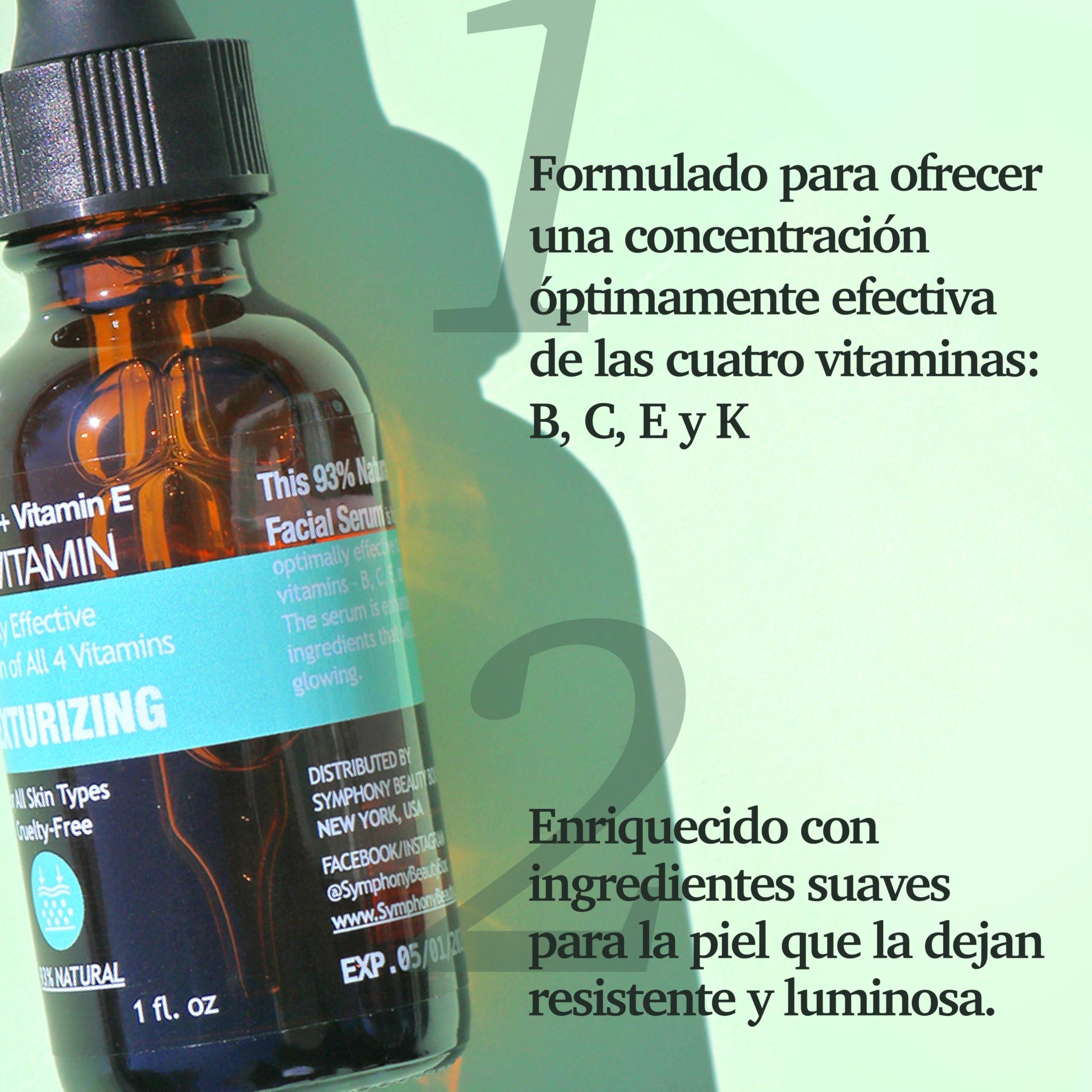 Purifect by Symphony Beauty MADE IN USA NATURAL MULTI VITAMIN Facial Serum for Retexturizing Glowing Healthy Face Skin Antioxidants with Vitamin B C E K Concentration 30ml 1 fl oz - PURIFECT - Non Irritating Formula