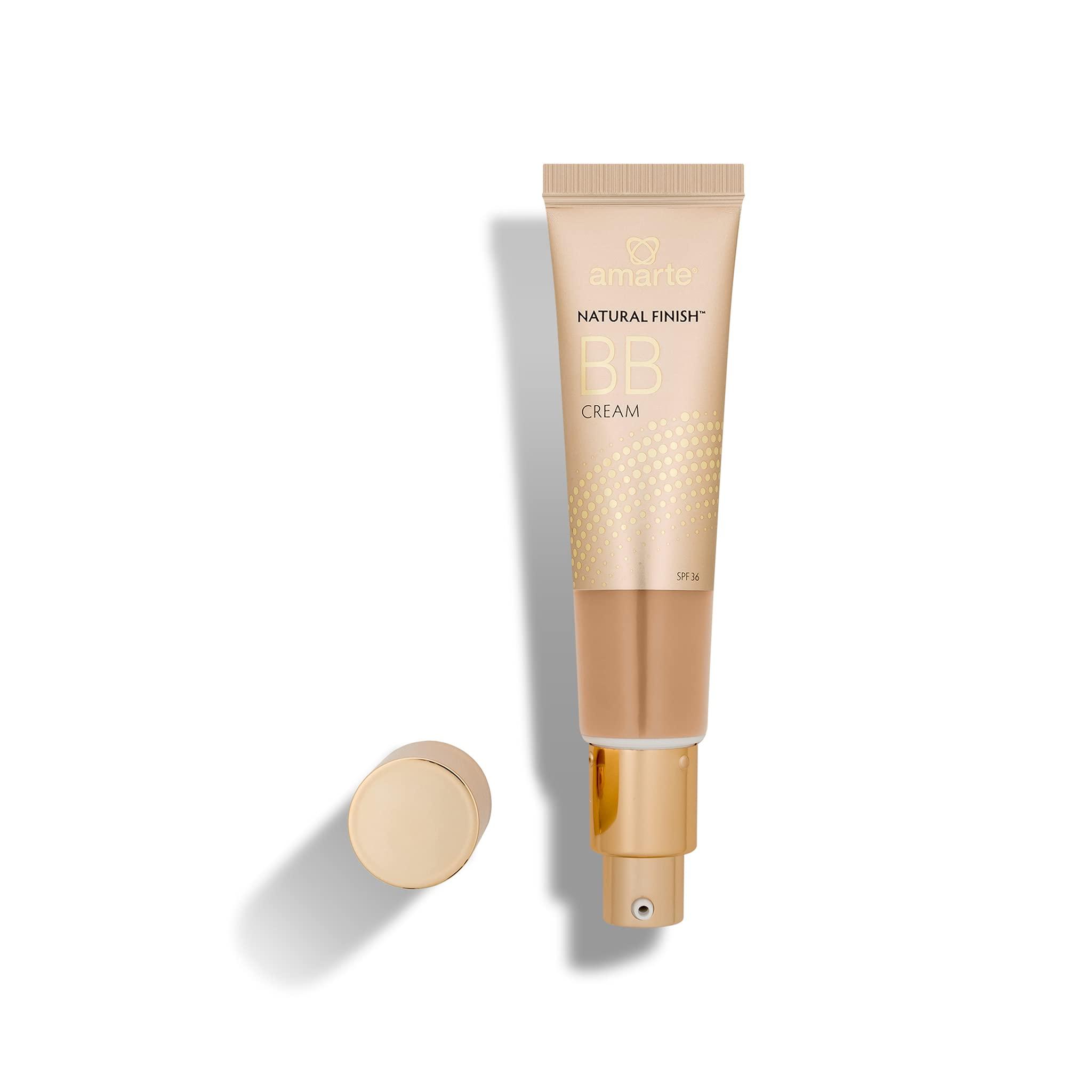 AMARTÉ Amarte NATURAL FINISH - 1 Fl Oz BB Cream (Light) - Tinted Foundation and Face Moisturizer with SPF 36 in