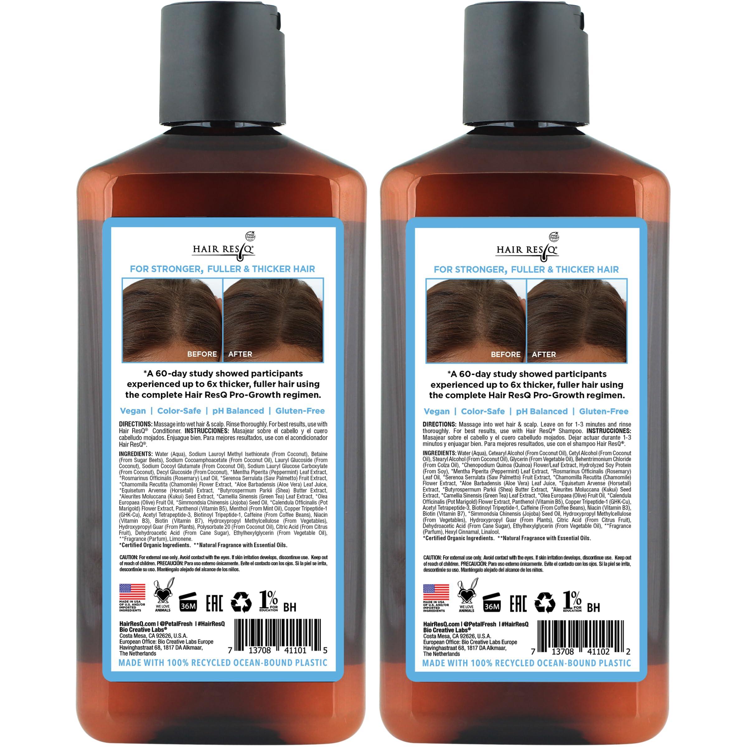 Petal Fresh Petal Fresh Hair ResQ Original Formula Natural Thickening Biotin Shampoo & Weightless Conditioner For Noticeably Thinning Hair, Strengthens & Volumizes, Vegan & Cruelty-Free 2 Count (Bundle)