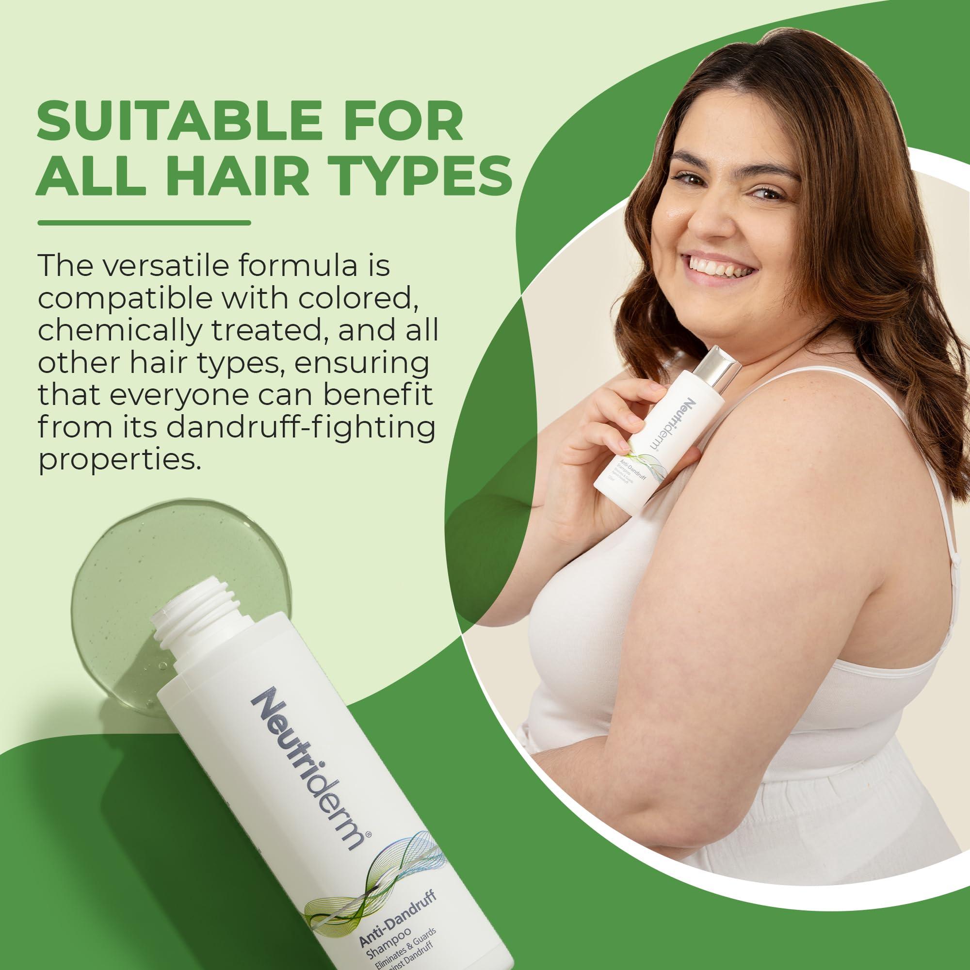 NEUTRIDERM Neutriderm Anti Dandruff Shampoo, Fast-Acting, Dry Scalp Shampoo, Long-Lasting Relief, Dandruff Control Treatment for Itching, Flaking and Redness, Hydrating Scalp Treatment, 120ml (4.05 fl oz)