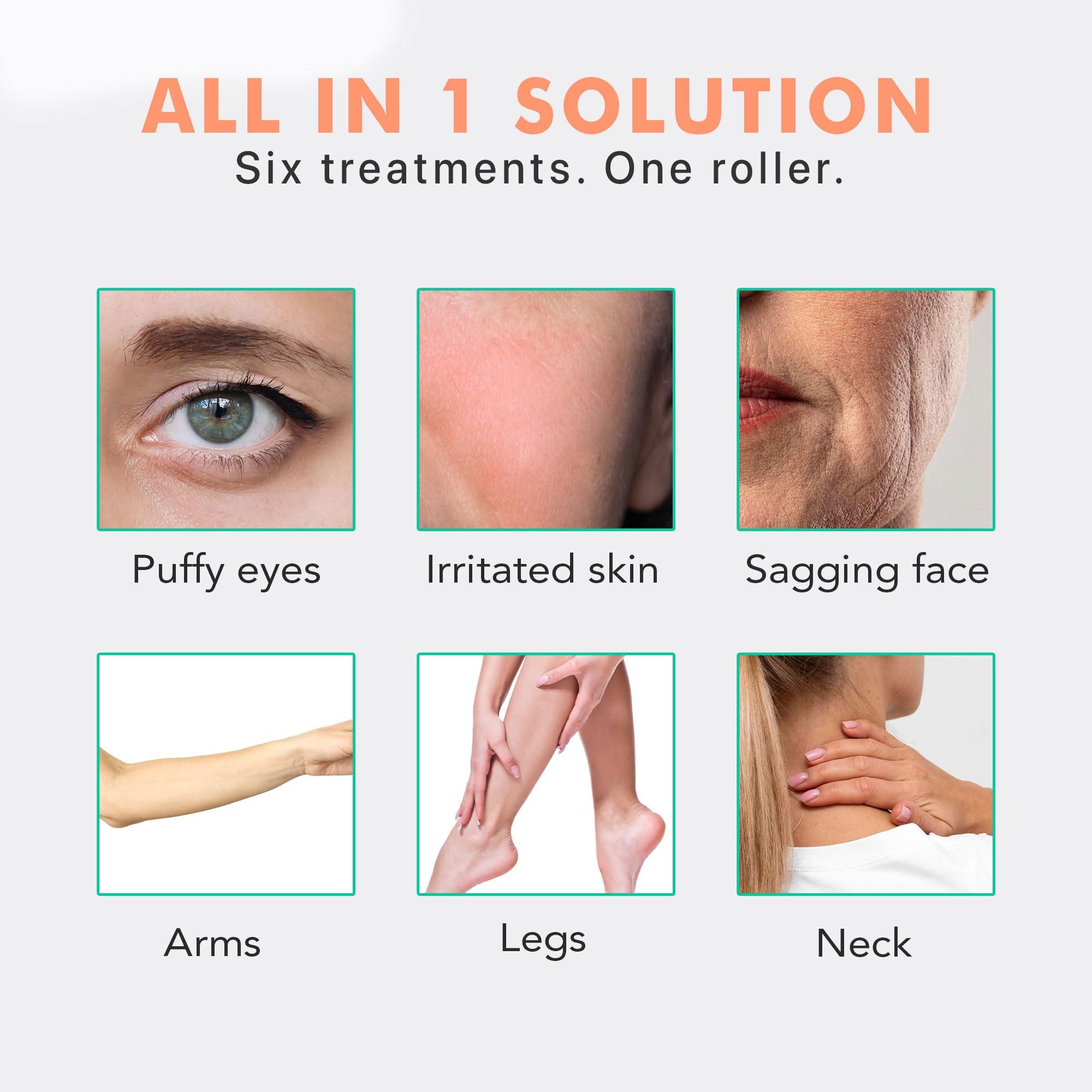 Beauty by Earth Ice Roller for Face - Smoothes Fine Lines & Wrinkles, Face & Eye Roller for Puffy Eyes, Skin Care Massager, Beauty Gift That Helps Relieve Migraines, Facial & Spa Gifts for Women