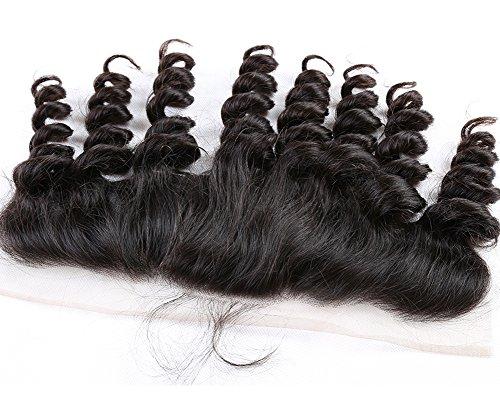 sent hair 13x4 Loose Wave Frontal Lace Closure Virgin Human Hair Frontal Ear to Ear Lace Frontal Closure Free Part with Baby Hair Natural Color 18 inch
