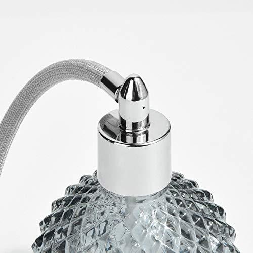 Beautyflier Beautyflier 3.4 Oz Vintage Style Clear Glass Empty Refillable Perfume Bottle with Long Tassel (Gray)