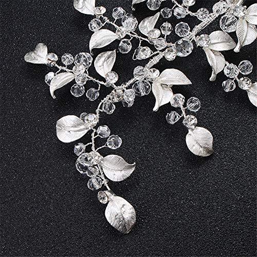 Aimeely Aimeely Elegant Leaf Rhinestone Bridal Alligator Clip Headpiece Wedding Hair Accessory