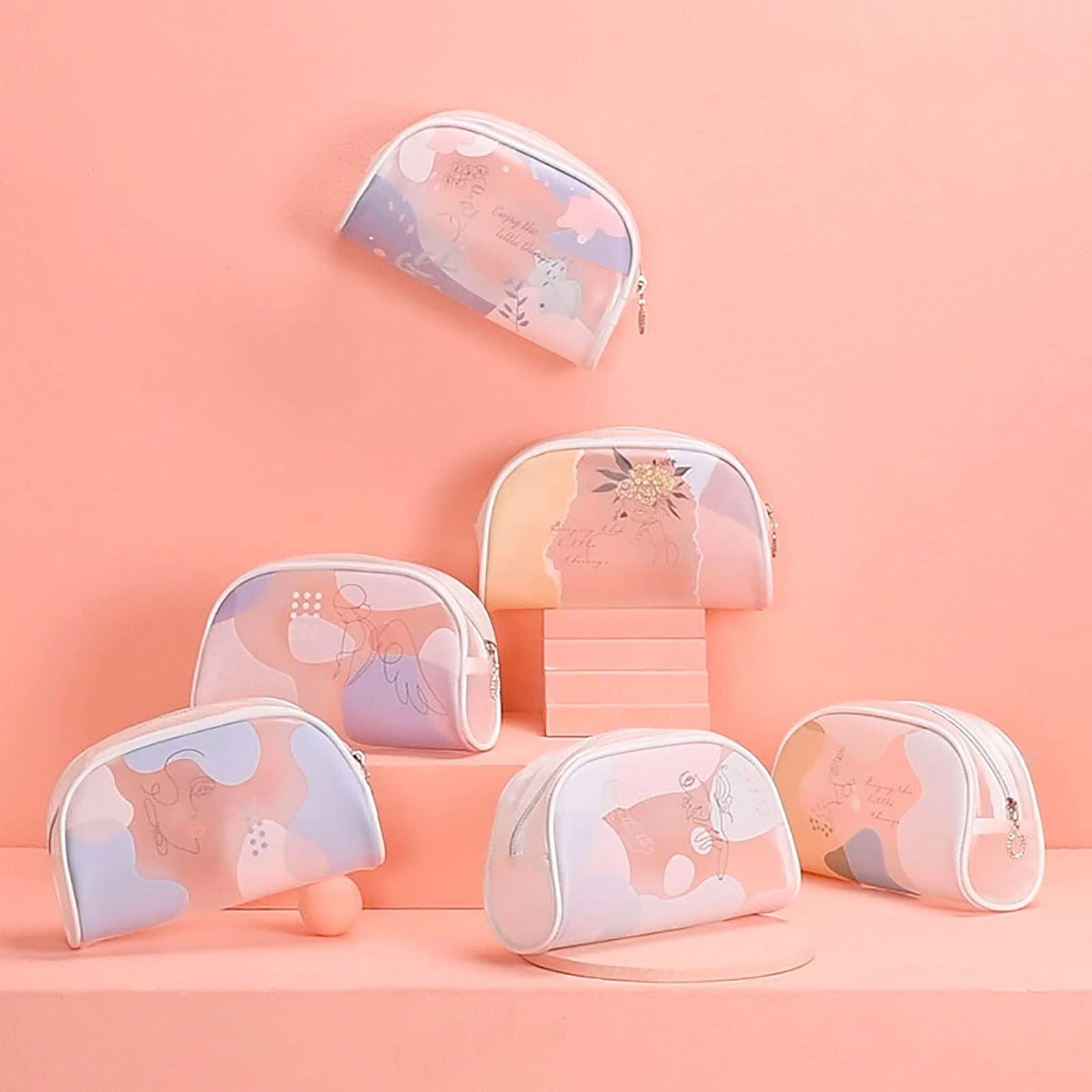 BYKOINE BYKOINE Clear Makeup Bag, Clear Cosmetic Bag, TPU Waterproof Toiletry Bag,Portable Zipper Make Up Bag (Corolla Maiden)