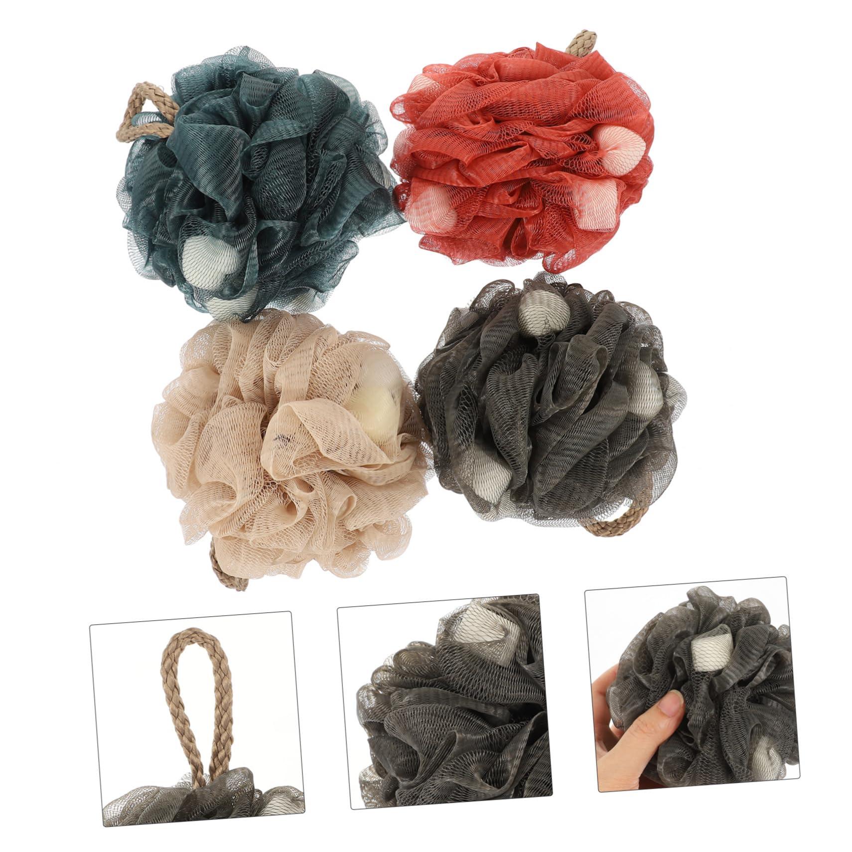 Beavorty Beavorty 4pcs Bath Cleaning Sponges Scrubber Bath Sponge Loofah Cleaning Supplies Body Wash Sponge Shower Supply Bathroom Supplies Exfoliating Bathing Balls Bath Supply or
