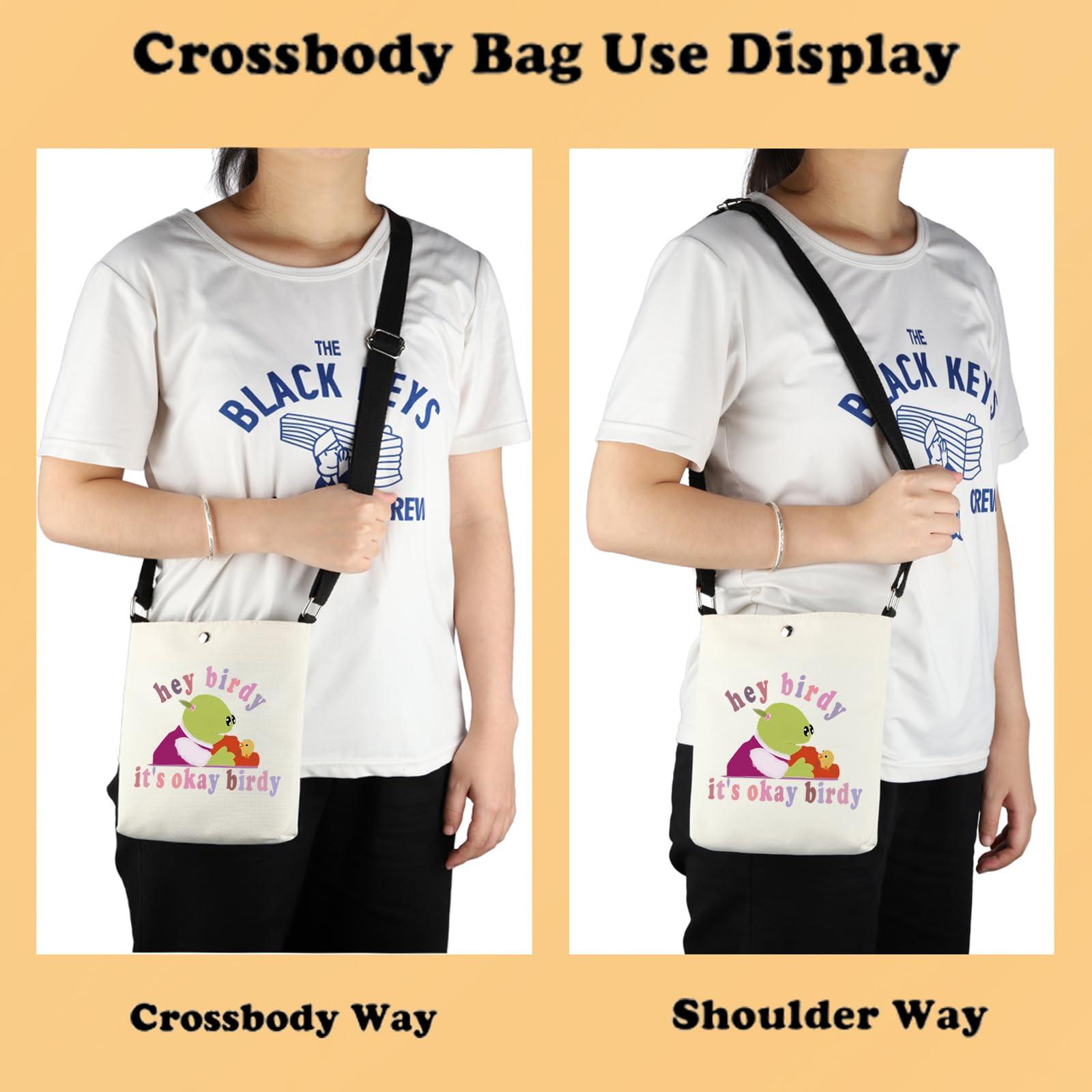 XYANFA XYANFA Mona Naanalan Makeup Bag Cartoon Gift Princess Mona Meme Hey Birdy Its Okay Birdy Zipper Pouch (okay birdy Crossbody bag)