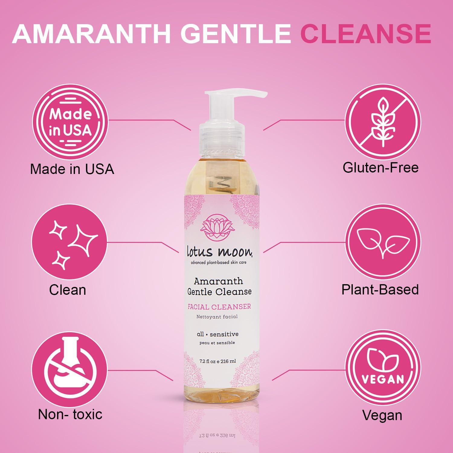 Lotus Moon Lotus Moon - Amaranth Gentle Cleanse | Face Cleansing Gel for Sensitive Skin | Removes Makeup, Dirt, and Excess Oil without Irritation (7.2 fl oz | 216 ml)
