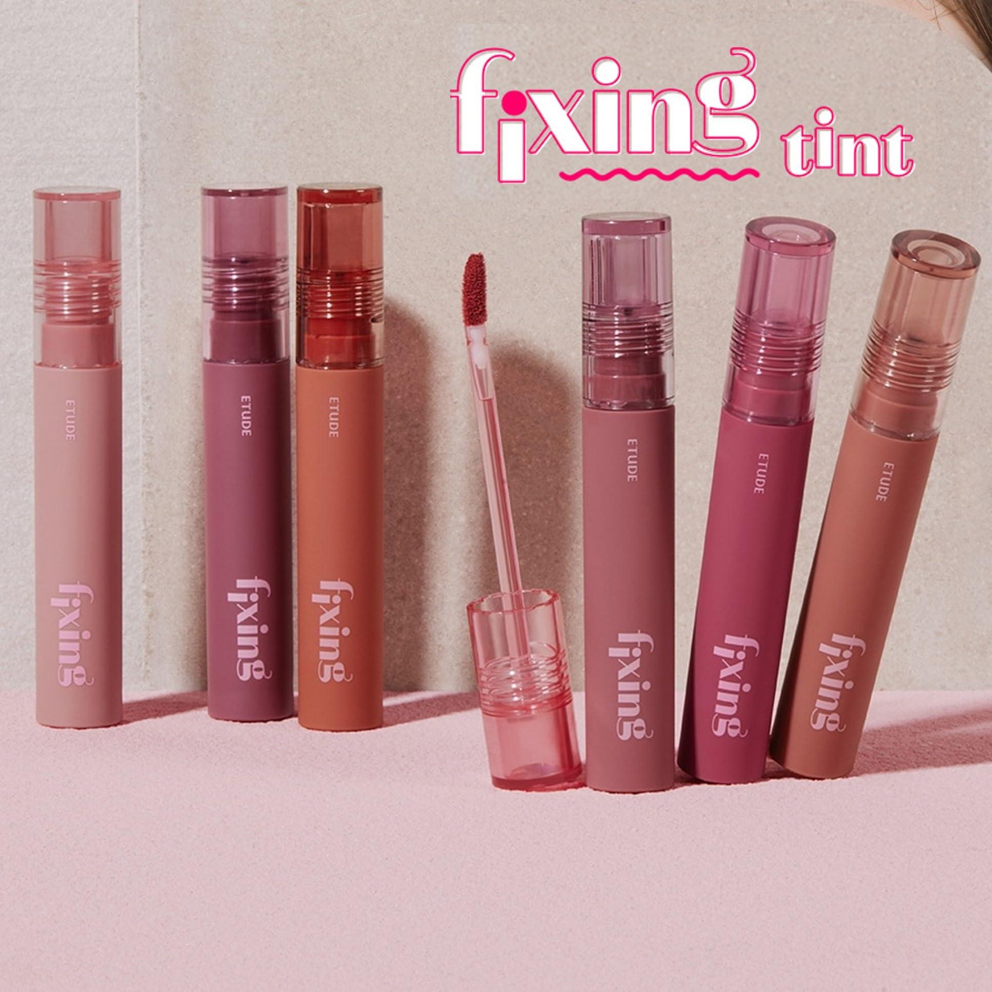 ETUDE ETUDE Fixing Tint #04 Ginger Milk Tea | Long Lasting High Pigmented Liquid Lipstick | Waterproof Lightweight Matte Finish Lip Stain | Full Coverage | Korean Makeup, Kbeauty, Perfect for Gift