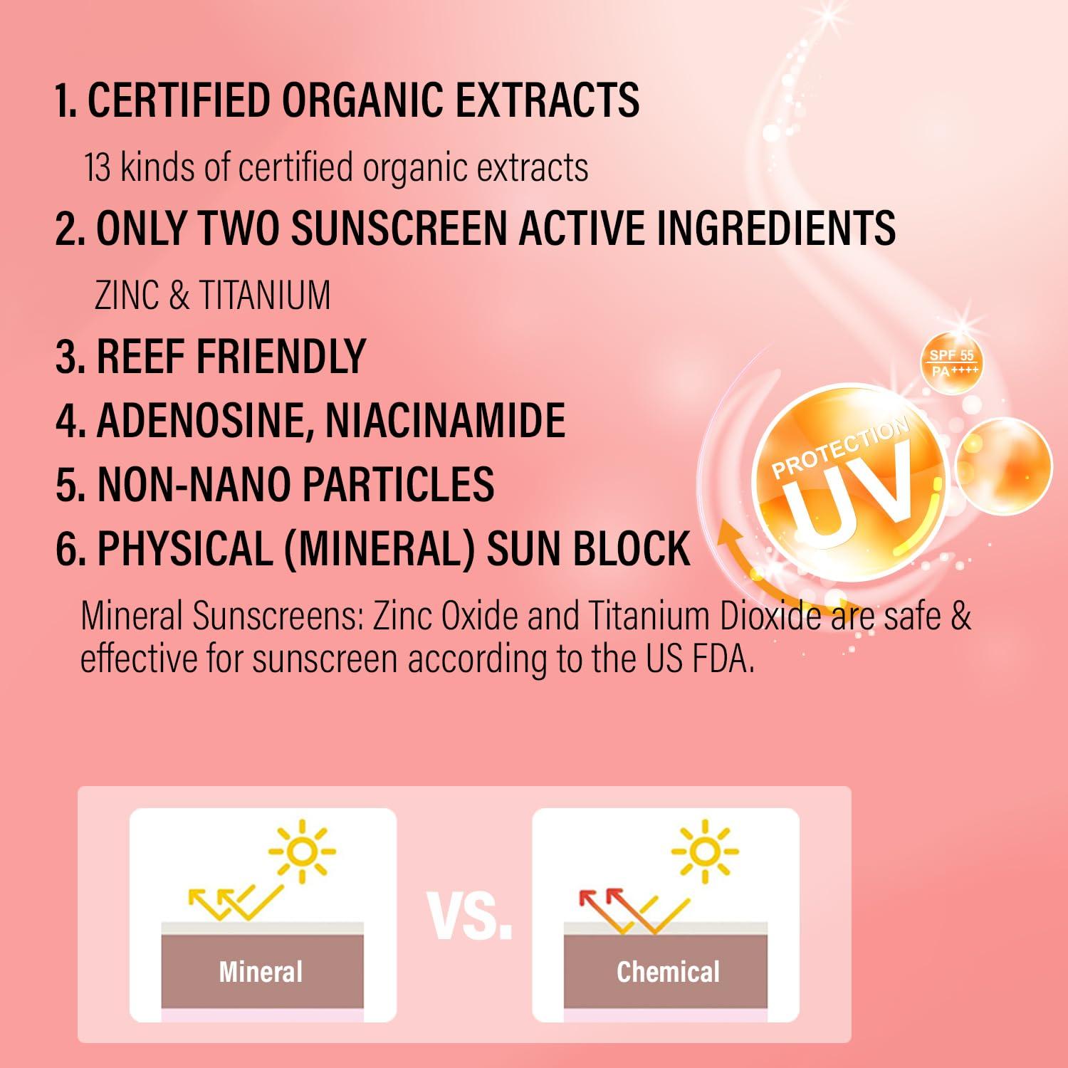 Bioken Bioken Enfanti Derma Series Sunscreen SPF 55 PA++++ 100% Mineral Sun Shield Organic Extracts UVA/UVB Broad Spectrum Sunblock