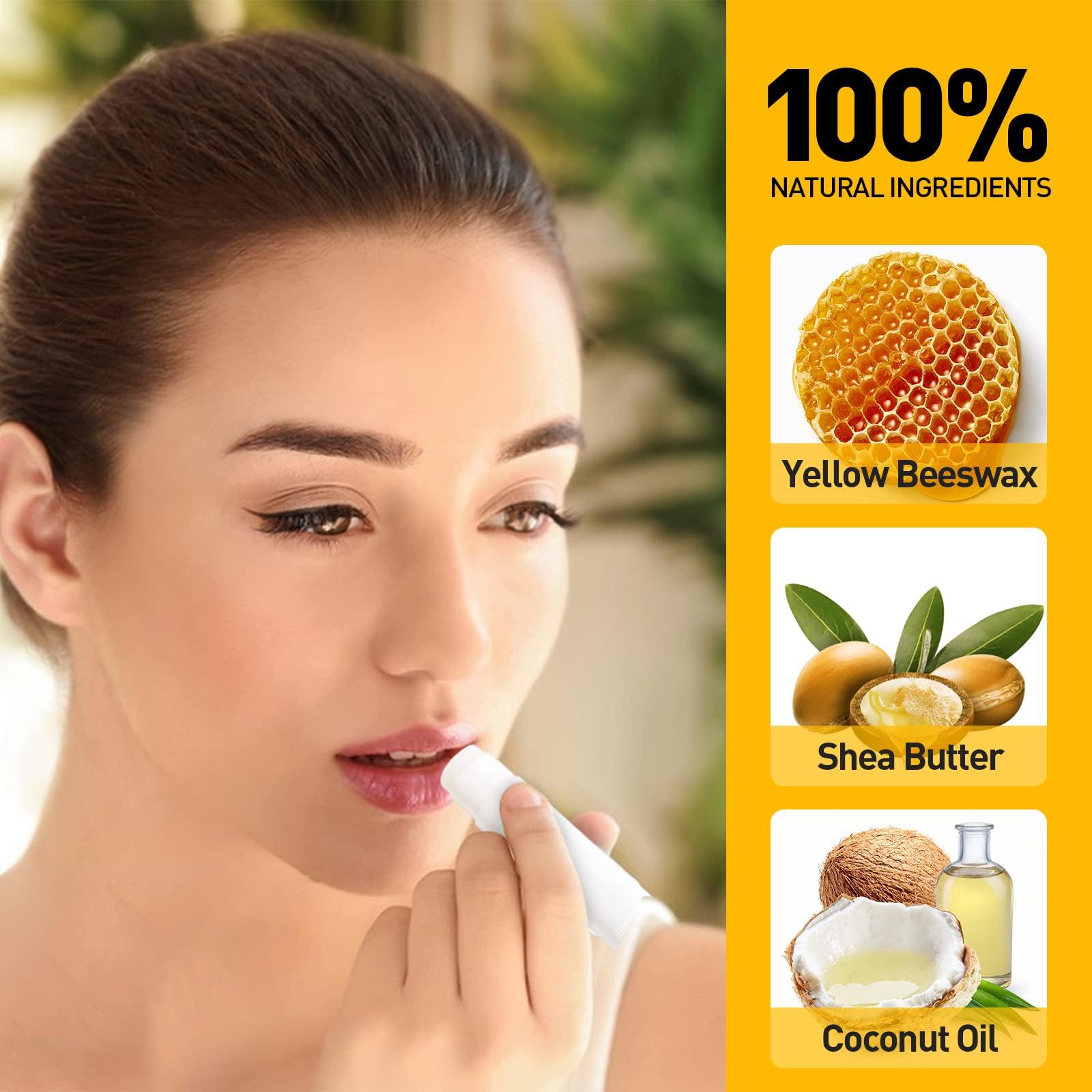 Dmsky DMSKY Lip Balm Bulk Unlabeled 200 Pack, Natural Ingredients Vitamin E Shea Butter, Custom Chapstick Bulk For Party Favors & Wedding Favors