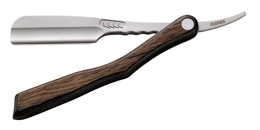 Feather Feather Artist Club SS Wood Folding Straight Razor