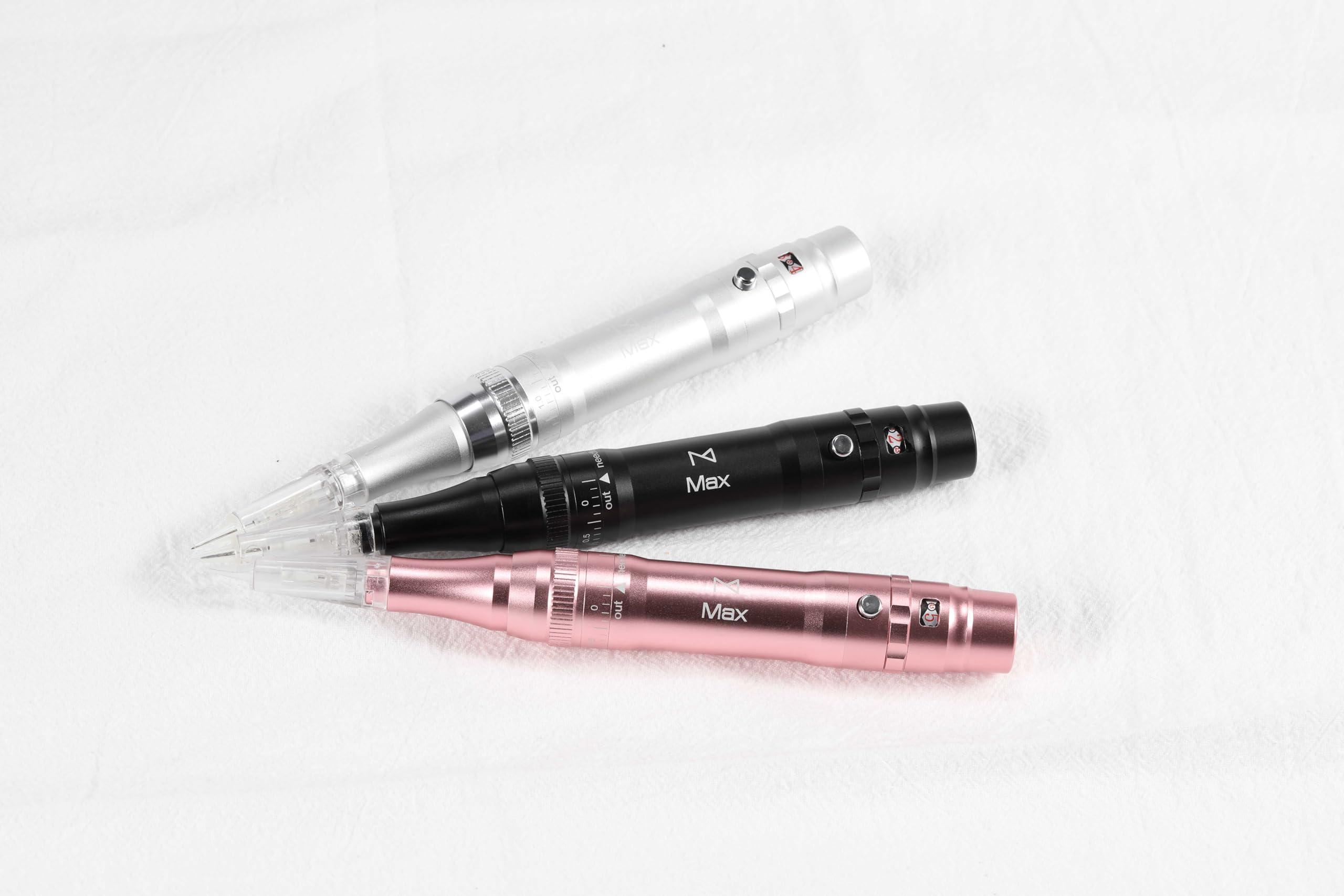 M M Permanent Makeup Machine - Microblading Machine, Eyebrow Tattoo Machine - Microshading, Lip, Ombre Brows Machine - Wireless Machine Kit - Achieve Flawless Results (Silver)