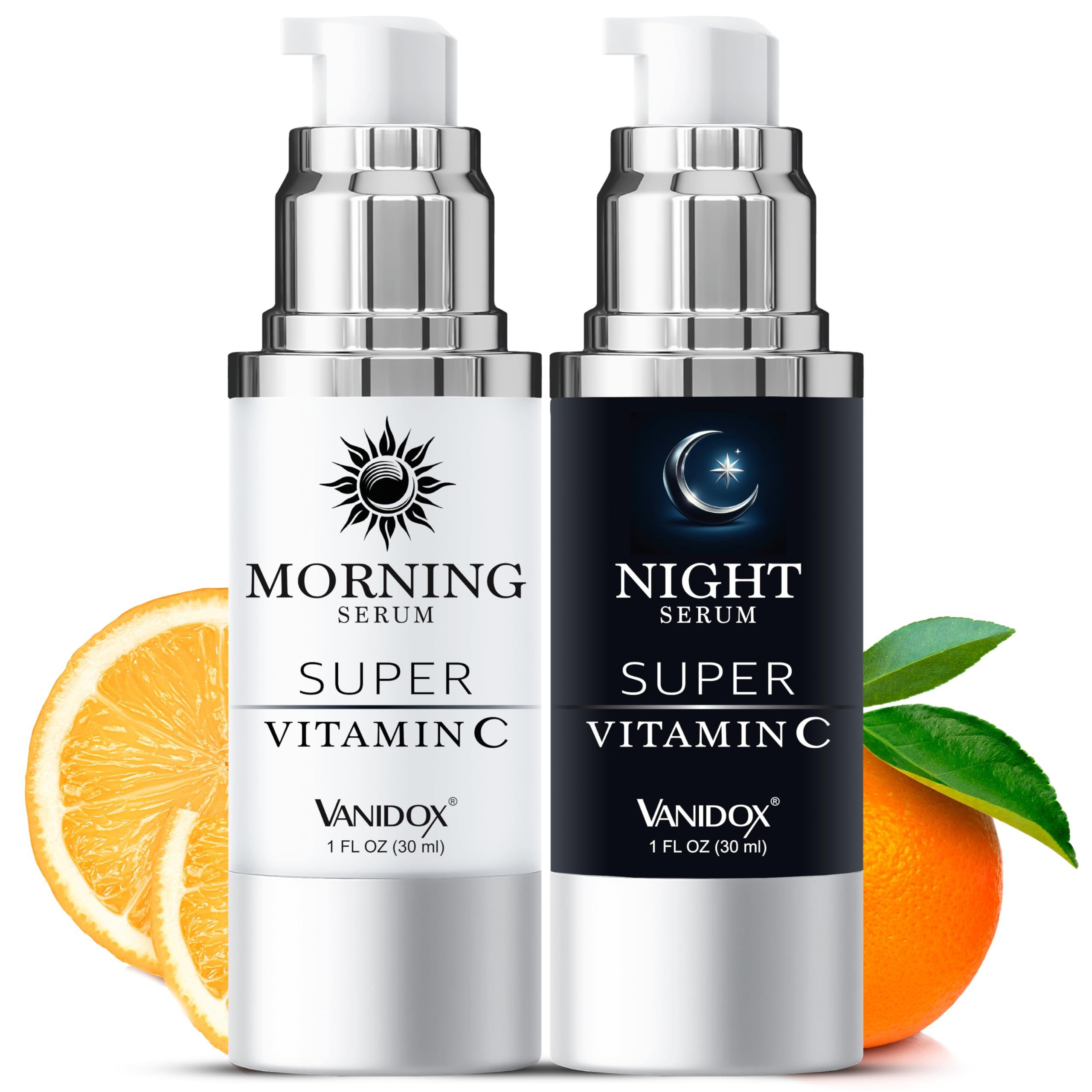 VANIDOX VANIDOX Super C Serum for Women Over 70, All-In-One Formula, Made in USA, Hydrates, Firms, Lifts, and Targets Wrinkles, Age Spots, and Fine Lines, Vitamin C Serum (1fl oz x 2)