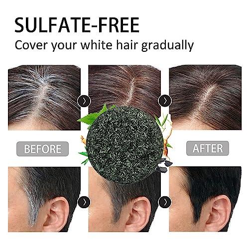 Spacebuyer Gray Hair Reverse Bar, Grey Hair Reverse Bar, Mane Gray Reverse Shampoo Bar Reverse Grey Hair Bar Shampoo - Gray White Hair Repair Natural Hair Darkening Shampoo Bar (1PCS)