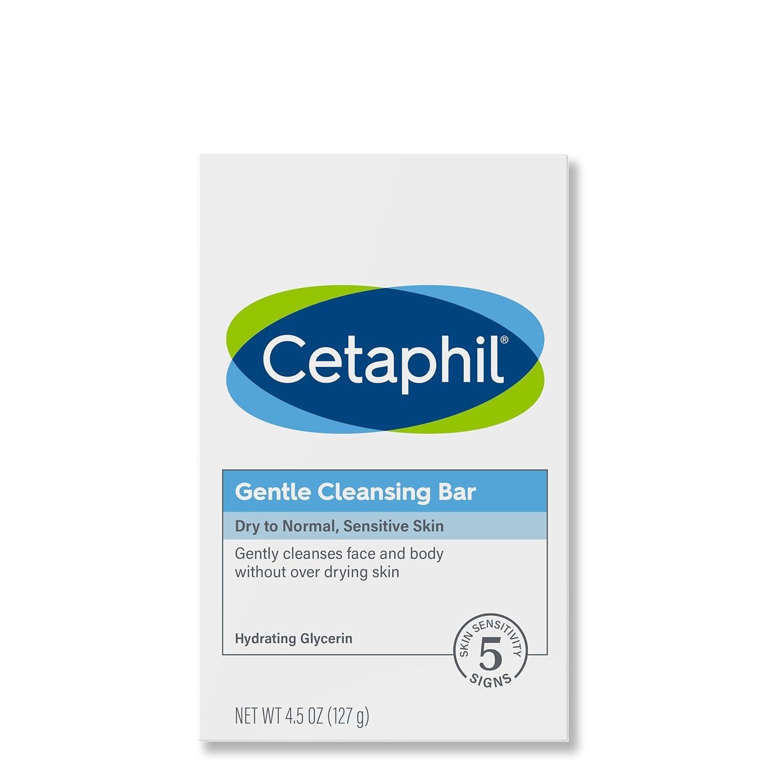 Cetaphil Cetaphil Gentle Cleansing Bar, 4.5-Ounce Bar (Pack of 6)