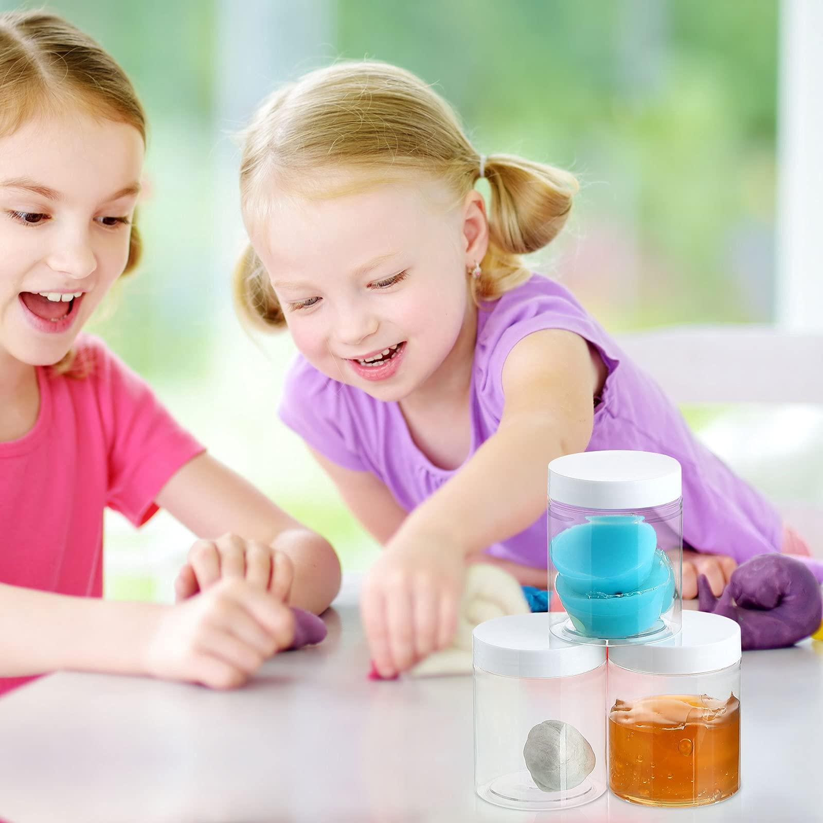 SATINIOR SATINIOR 36 Pieces Plastic Jars with Lids Round Clear Container Leak Proof Airtight Cosmetic Small Empty Jars for Lotions Ointments Travel Toiletries Creams Make up Storage(2.5 oz,White)