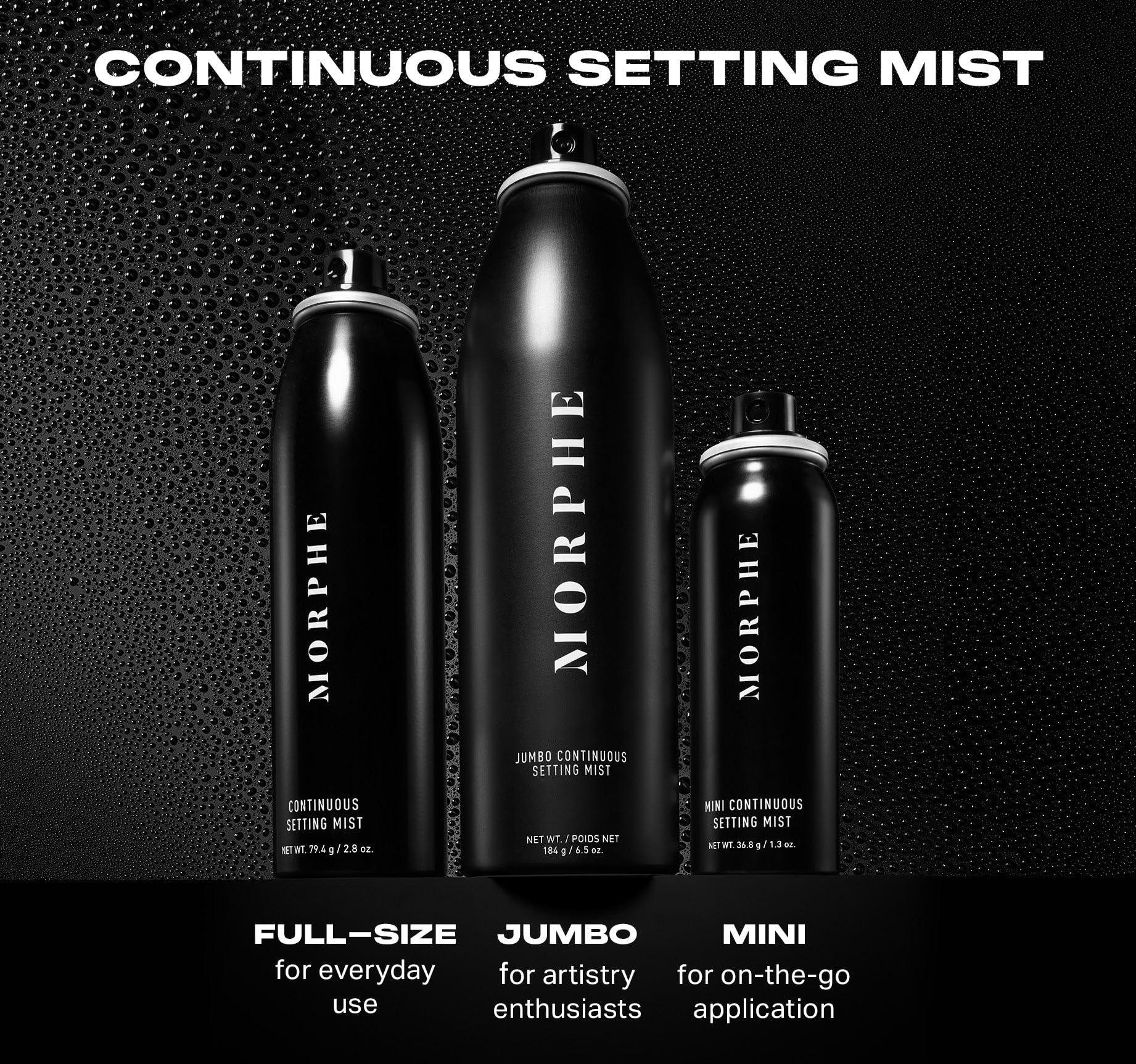 MORPHE Morphe Continuous Setting Spray - Micro-Fine Setting Spray for Makeup with a Natural Finish - Helps Makeup Resist Caking or Fading & Increases Wear of Foundation (2.8 fl oz)
