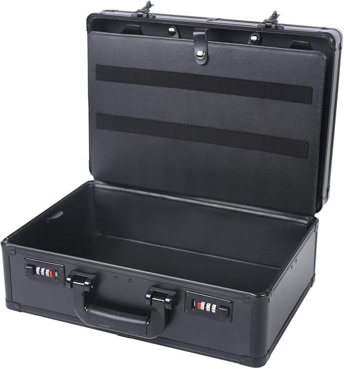 InSyoForeverEC InSyoForeverEC Professional Barber Case, Barber Tool Kits Storage, Double Layer Travel Barber Tool Box, Luxury Carrying Case for Beauty Hair Stylist Pet Groomer with Handle & Secure Numlock (Style 2)