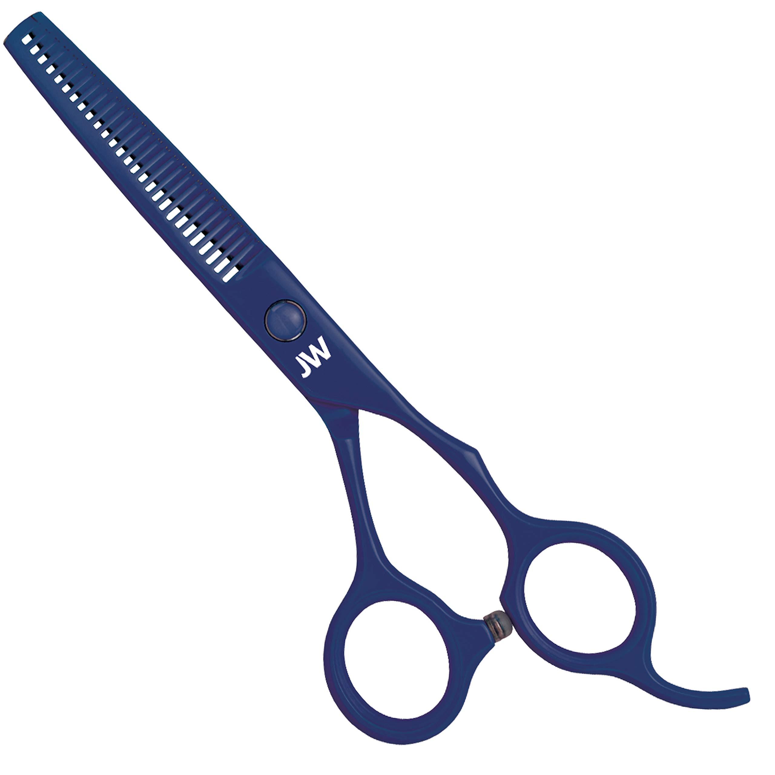 JW Shears JW CT Series - Barber Hair Cutting Scissors/Shears - with Fine Adjustment Tension Screw - Stainless Steel W/Thinner & Comb Case (5.25)