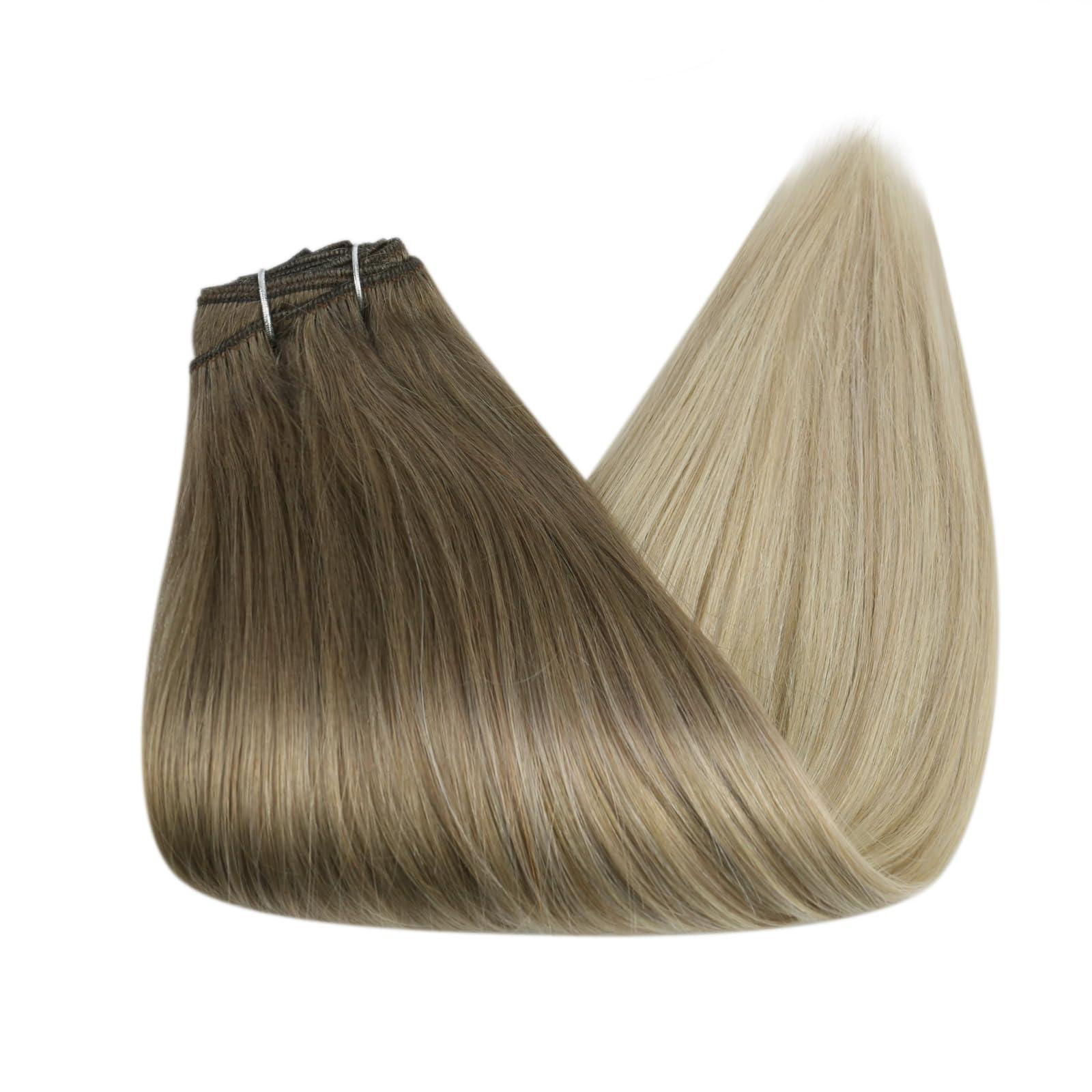 Full Shine Full Shine Balayage Hair Weft Extensions Real Hair Blonde Hair Extensions Sew In Ombre