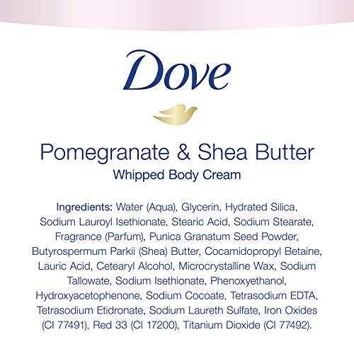Dove Dove Whipped Body Cream Dry Skin Moisturizer Pomegranate and Shea Butter Nourishes Skin Deeply 10 oz 3 Count