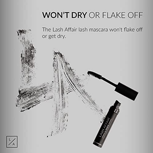Lash Affair Lash Affair Eyelash Mascara Eyelash Extensions Safe, Black Liquid Lash Extensions Bottom Lash Mascara for False Lashes, Highly Pigmented, Long Lasting, Non-Flakey, Cruelty-Free, 4-Month Supply