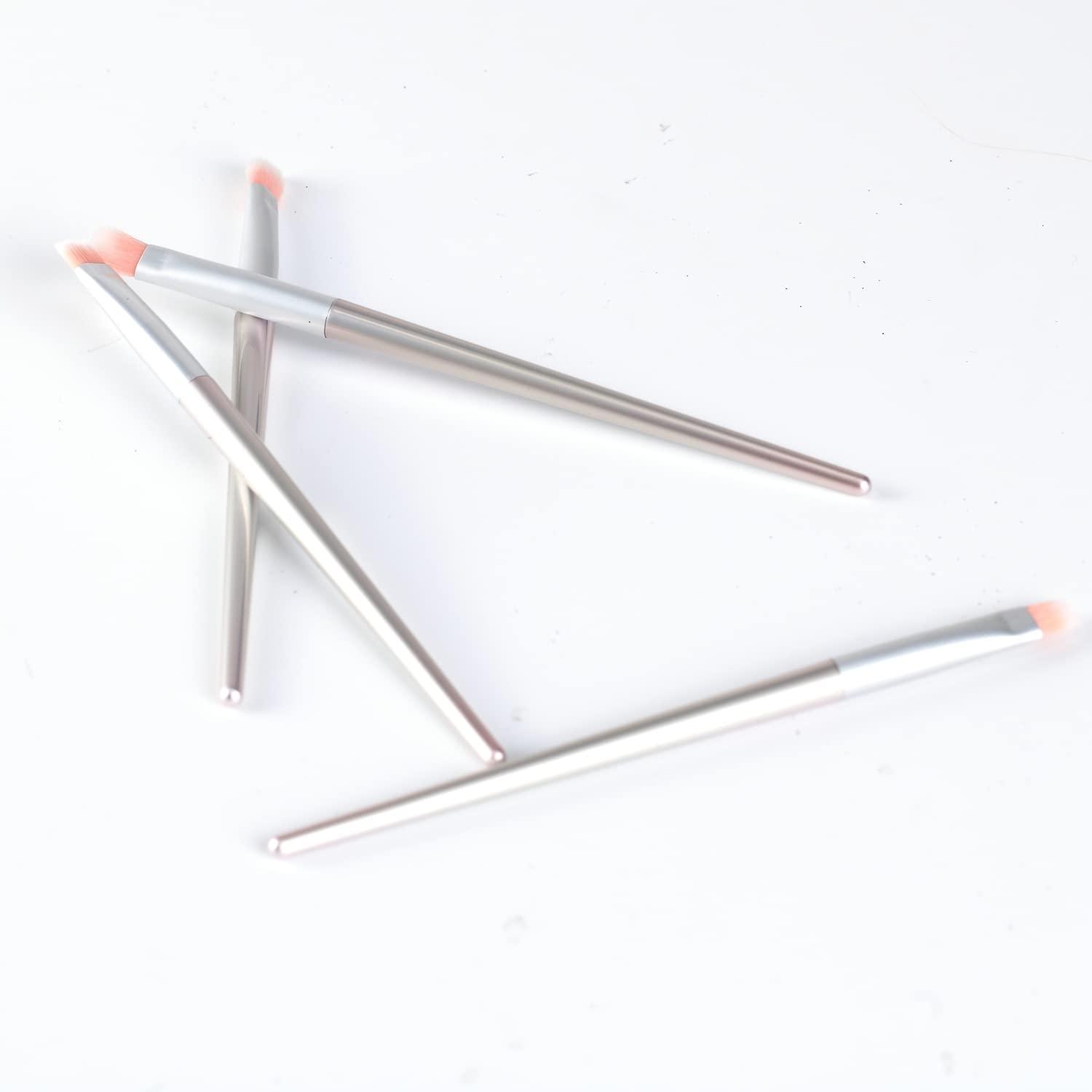 TEONEI TEONEI Neon Pink Eyeshadow Brush,Eyeshadow Blending Brush,Eye Makeup Applicators Concealer Brush,Cosmetic Tools,4PCS