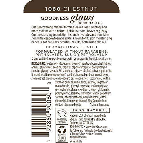 Burt's Bees Burt's Bees Goodness Glows Liquid Makeup, Chestnut - 1.0 Ounce