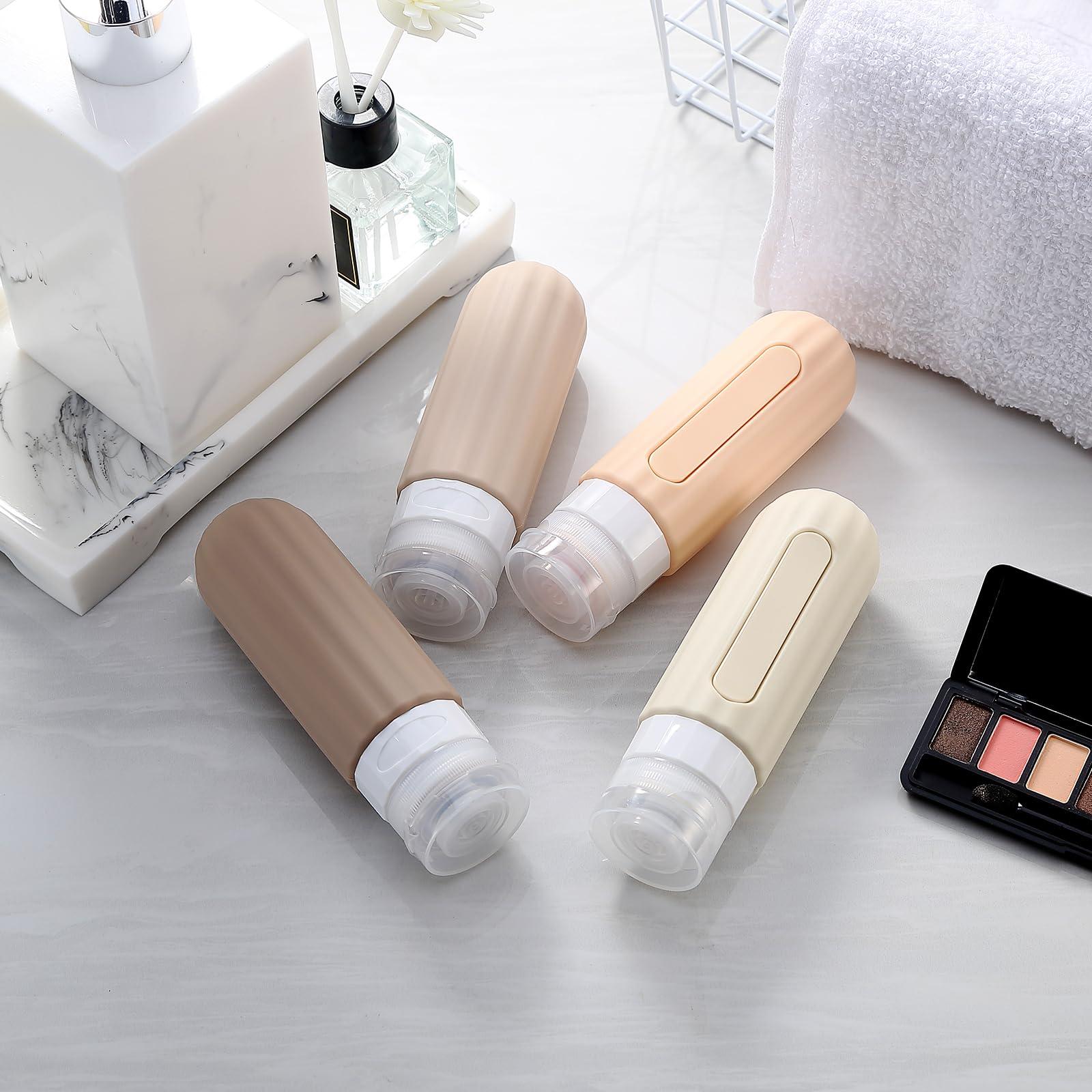 Mrsdry Mrsdry Travel Bottles for Toiletries, Tsa Approved 3oz Travel Size Containers BPA Free Leak Proof Refillable Liquid Silicone Squeezable Travel Accessories for Shampoo Conditioner Lotion