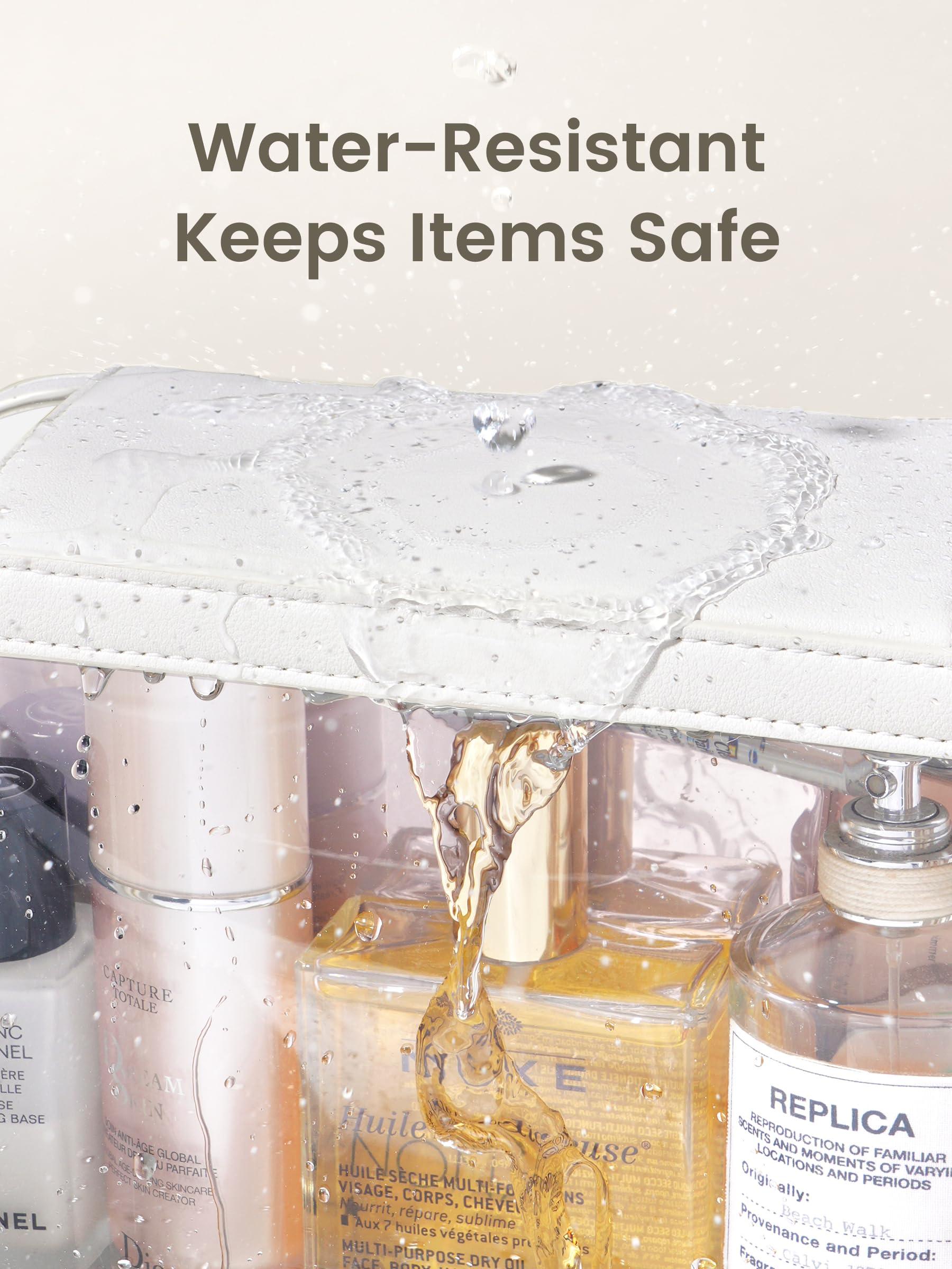 ROWNYEON ROWNYEON Clear Makeup Case Toiletry Bag Multipurpose Travel Makeup Train Case Portable Cosmetic Organizer Transparent Storage Bag White