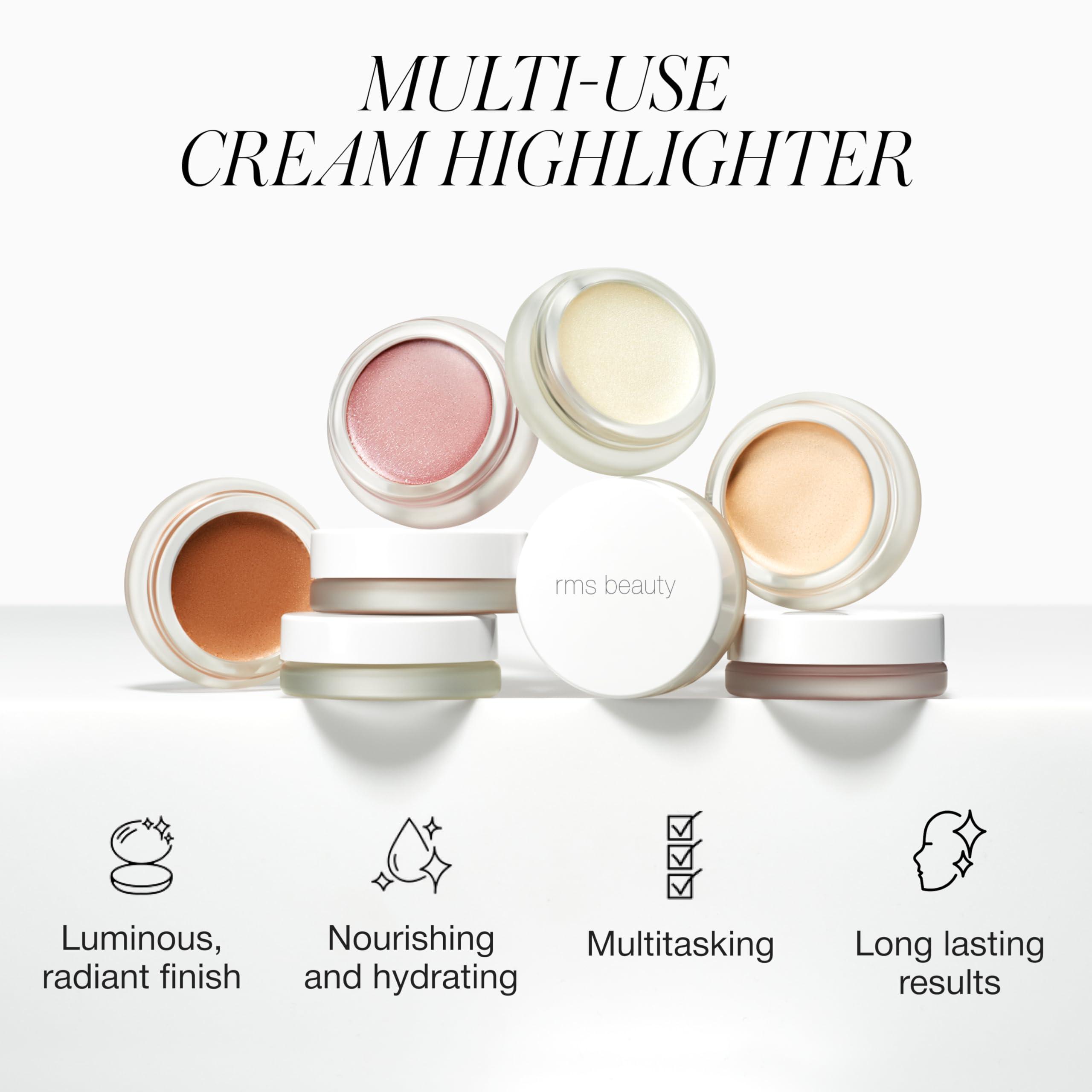 RMS Beauty RMS Beauty Luminizer - Cream Highlighter Makeup, Luminous Dewy Makeup Highlighter Eyeshadow, Body Shimmer, Face Highlighters & Luminizers, Glow Makeup