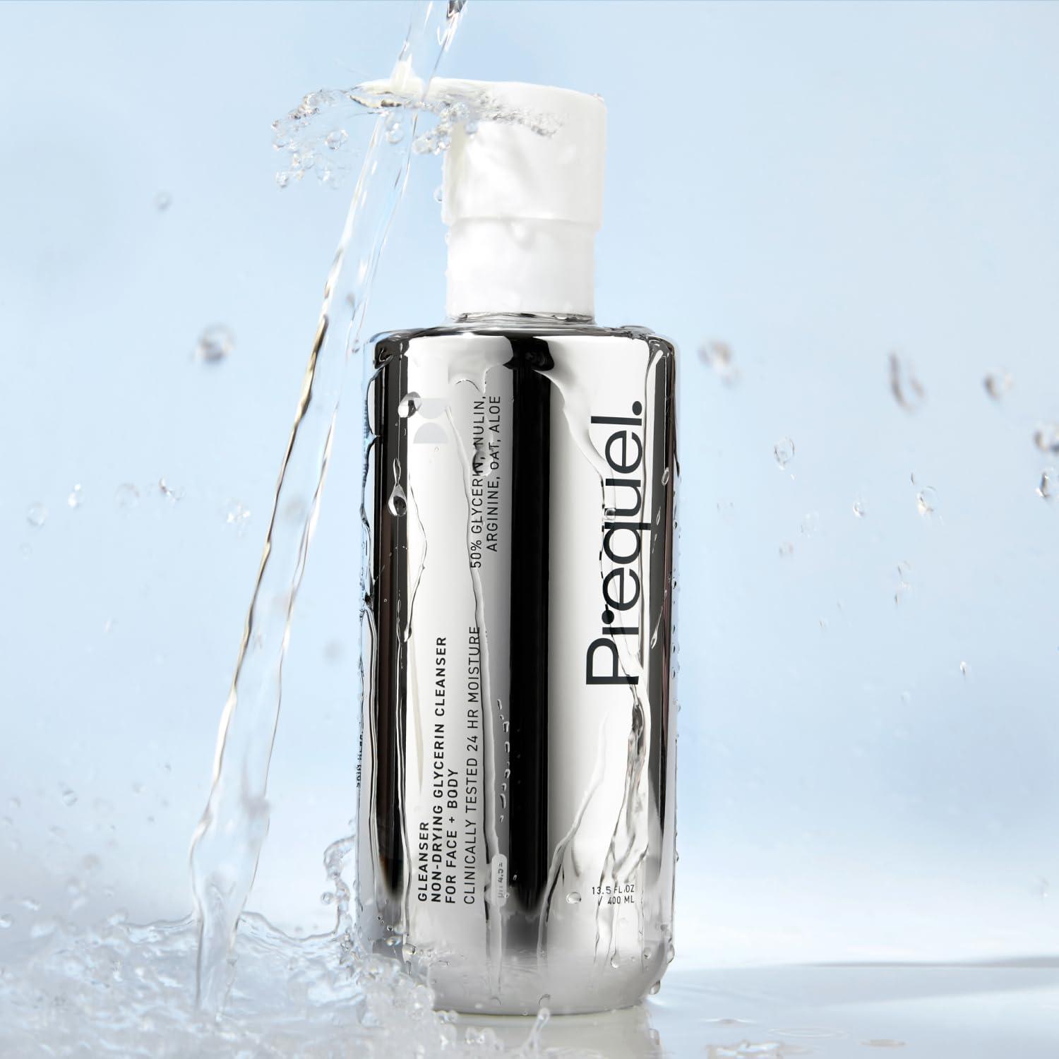 Prequel Prequel Skin - Gleanser Non-Drying Glycerin Cleanser - 2 Pack - Moisturizing Face Wash - Unscented - 13.5 Fl Oz