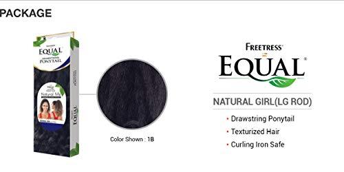 FreeTress Equal Freetress Equal Synthetic Drawstring Ponytail - NATURAL GIRL (LG ROD) (1B Off Black)