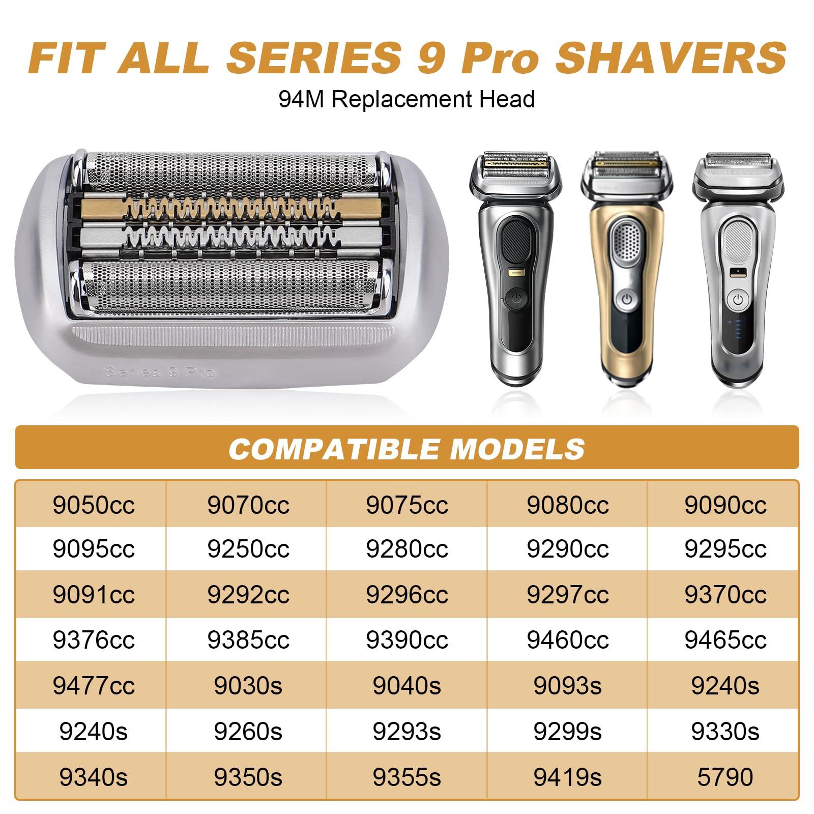 Plantarecover Series 9 94M Electric Shaver Replacement Head Compatible with Br*aun Series 9 Pro Foil & Cutter Razor head for Br*aun S9 Pro Shavers 9477cc,9330s,9465cc,9460cc,9419s,9390cc,9385cc