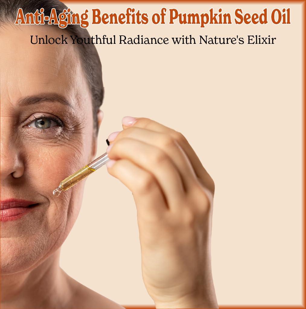 Natural Born Oils Natural Born Oils Pumpkin Seed Oil, 16oz, Organic, Cold-Pressed, Nutrient-Rich, Excellent for Radiant Skin, Lustrous Hair