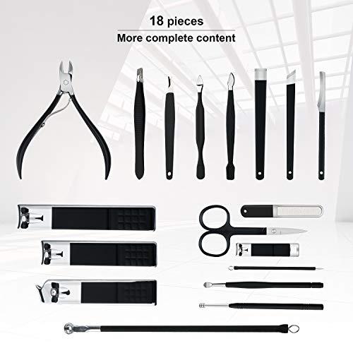 Keiby Citom Manicure Set Professional Nail Clippers Kit Pedicure Care Tools- Stainless Steel Women Grooming Kit 18Pcs for Travel or Home (Pink)
