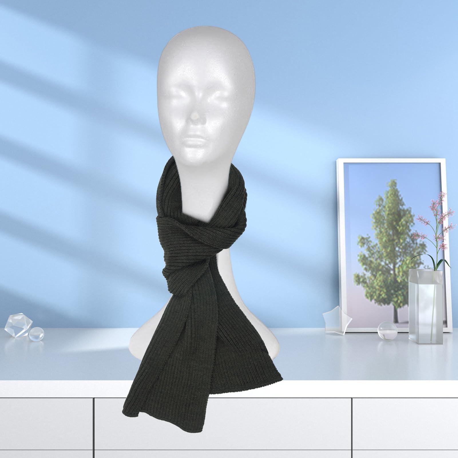 Grebest Foam Mannequin Head, Foam Wig Head for Mannequin, Female Mannequin Head for Wig Styling and Display, Portable Foam Manikin Head for Wigs Hats Hairpieces Jewelry Makeup, for Home Salon Travel (White)