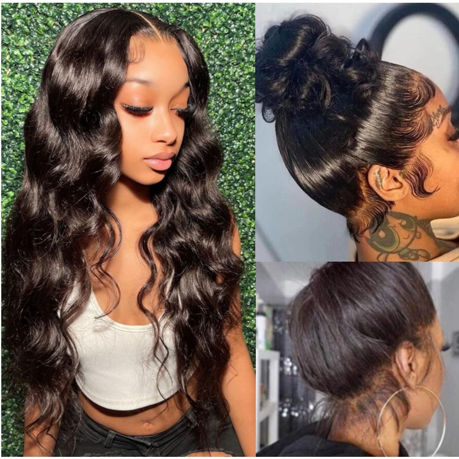 catti catti 360 Lace Front Wigs Human Hair Wigs for Black Women Body Wave 360 Full Lace Frontal Wigs Human Hair Glueless HD Lace Front Wigs Human Hair Pre Plucked With Baby Hair Lace Front Wig (18 Inch)