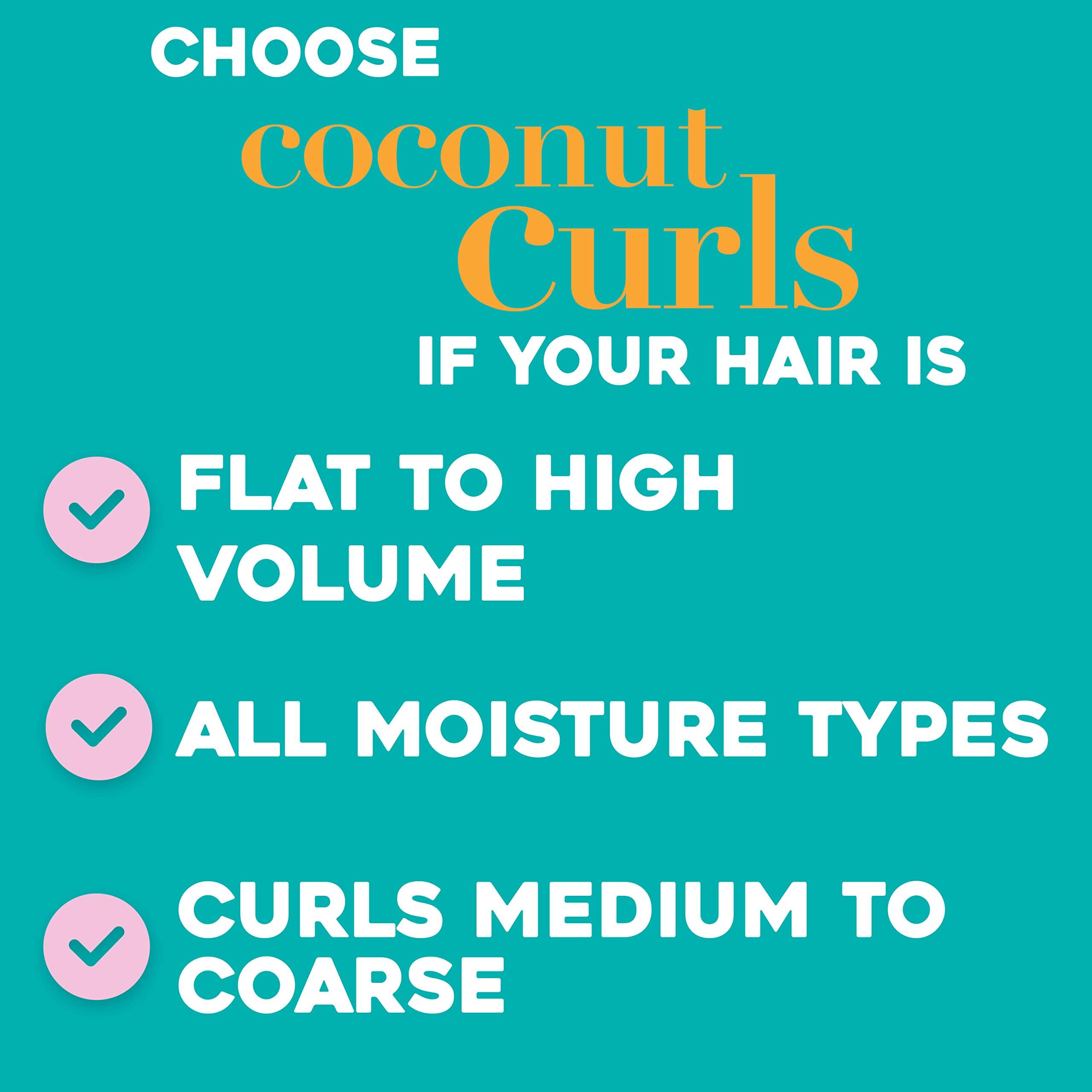 OGX OGX Quenching + Coconut Curls Frizz-Defying Styling Milk, Nourishing Leave-In Hair Treatment with Coconut, Citrus Oil & Honey, Paraben-Free and Sulfated-Surfactants Free, 6 fl oz (Pack of 2)