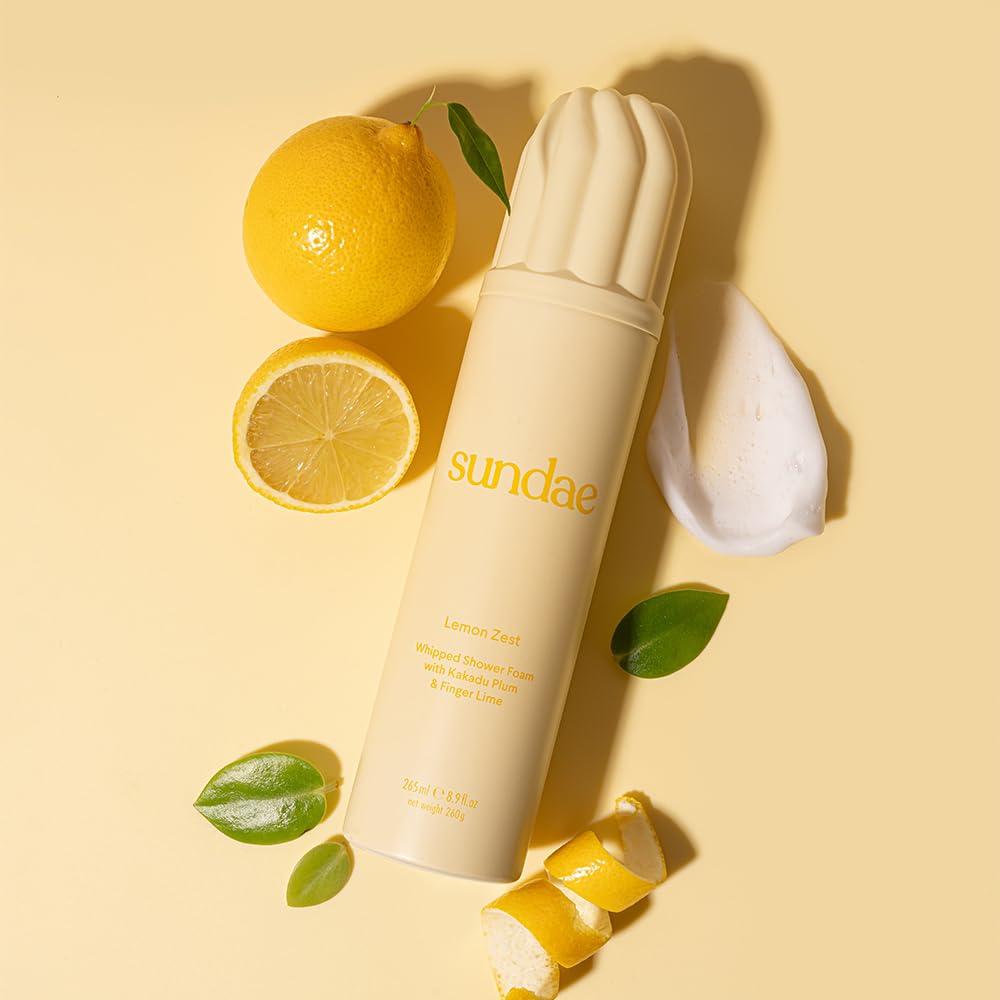 sundae sundae Whipped Shower Foam Lemon Zest Foaming Body Wash 8.9 fl oz, 265ml