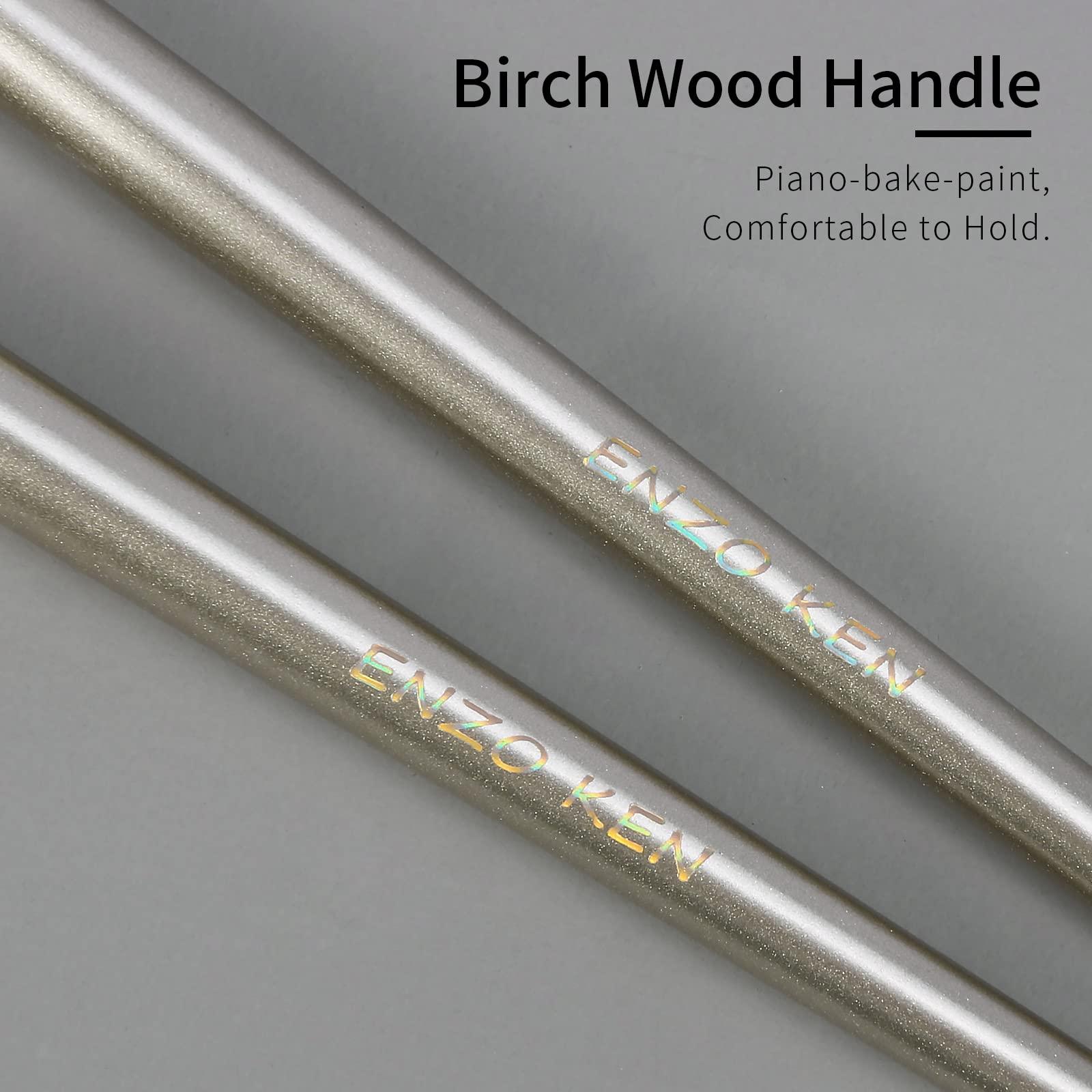 ENZO KEN Natural Pony Hair Eye Shadow Brush by ENZO KEN, Medium Smudge Eyeshadow Brush, Shader Eye Shadow Brush, Eye Smudge Brush, Single Eyeshadow Brush, Eye Brushes, Eyeshadow Blending Brush. (Gold, E203M)