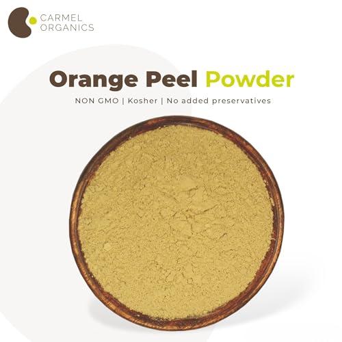 CARMEL ORGANICS Orange Peel Powder, 8 Ounce or 227 Grams(Pack of 1) | Pure and Natural | By Carmel Organics | For Skin Care No Added Preservative | Citrus Sinensis Powder