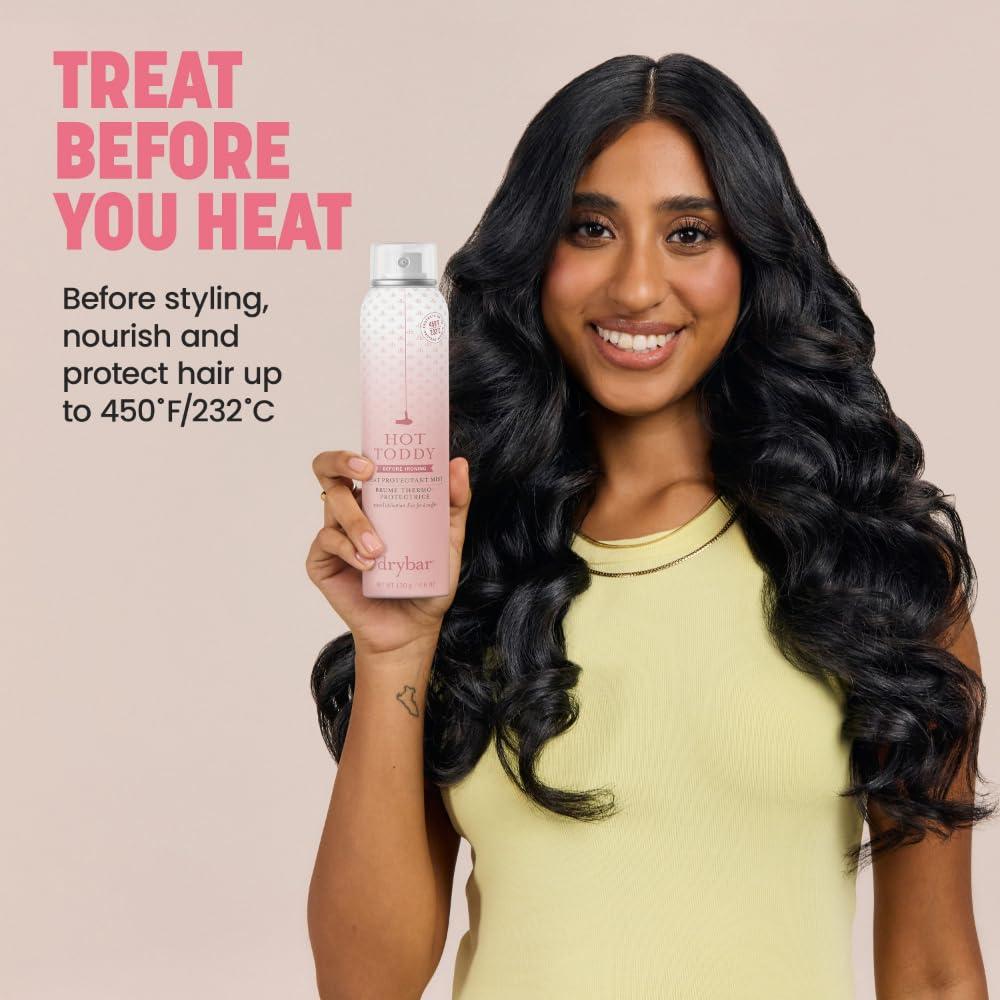 Drybar Drybar Hot Toddy Heat Protectant Mist Coconut Colada Scent - Full Size| Lightweight Heat Protectant for Hair protects from Heat & Styling with Curling, Straightening and Styling Irons