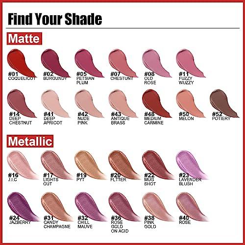 FOCALLURE FOCALLURE Ultra Matte Liquid Lipstick,Longwear Rich Lip Colors,Easy to Create a Sexy Lips with High-grade Formula,Long Lasting Waterproof Lipstick Make Up,CHESTUNT