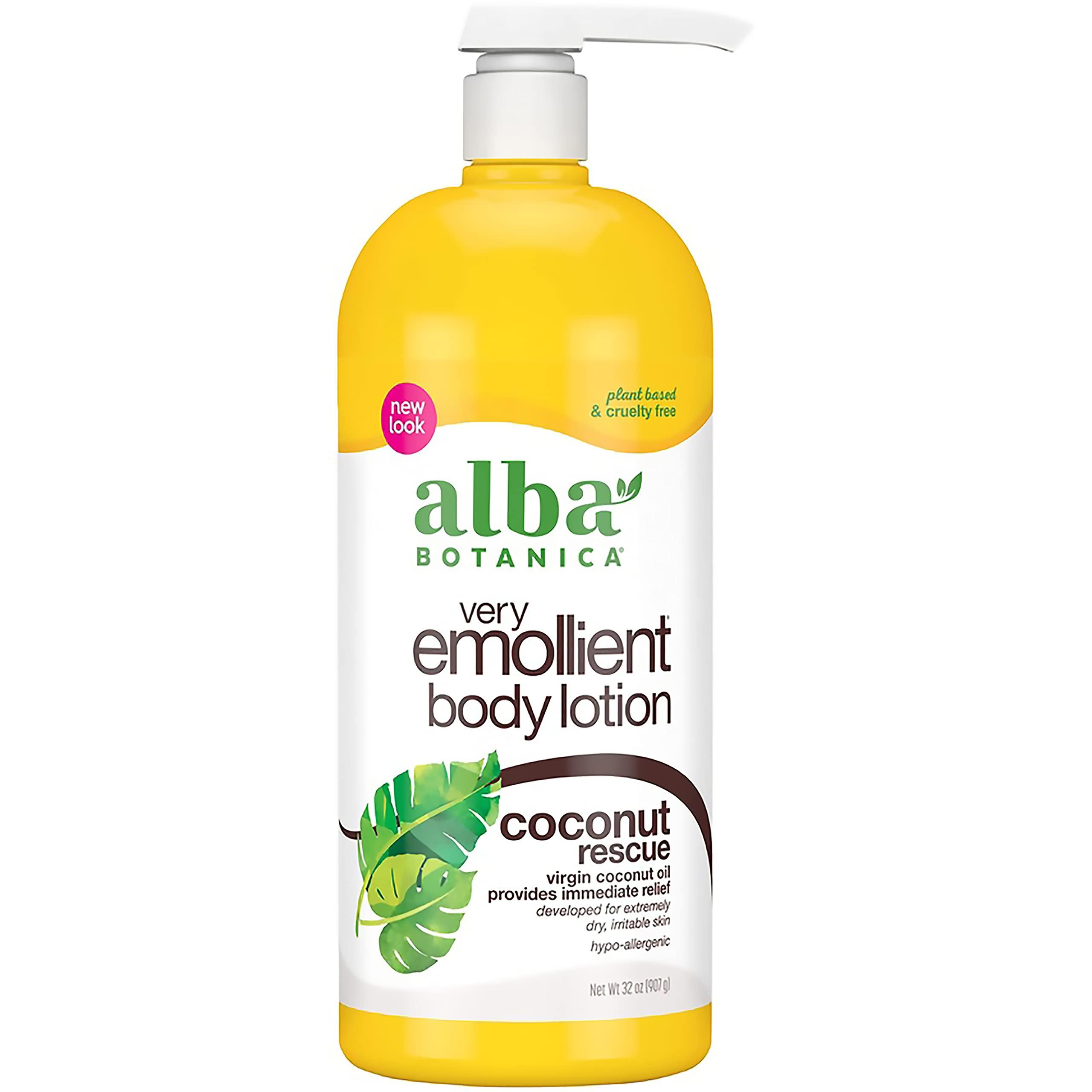 Alba Botanica Alba Botanica Very Emollient Body Lotion, Maximum Dry Skin Formula, 32 Oz & Very Emollient Body Lotion, Coconut Rescue, 32 Oz