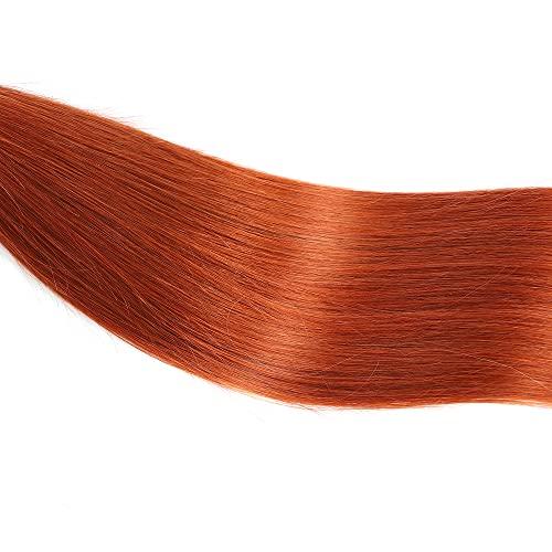 REMY HAIR FASHION REMY Hair Brazilian Color #350 Human Hair Bundles 1 Bundle Burnt Orange Color Bundles Straight Unprocessed Hair Extensions(16" Bundle)