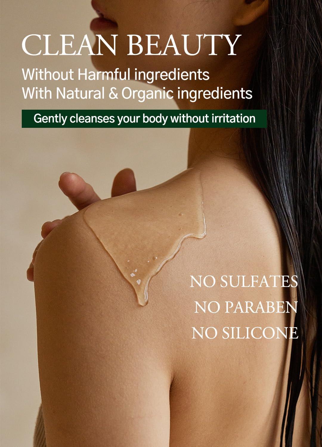 laferme laferme Low pH balanced Gentle Korean Body Wash with Natural & Organic Ingredients, Hypoallergenic for Sensitive Skin, Moisturizing & Hydrating for Dry Skin, For Women & Men, 33 Fl Oz, Pear & Freesia