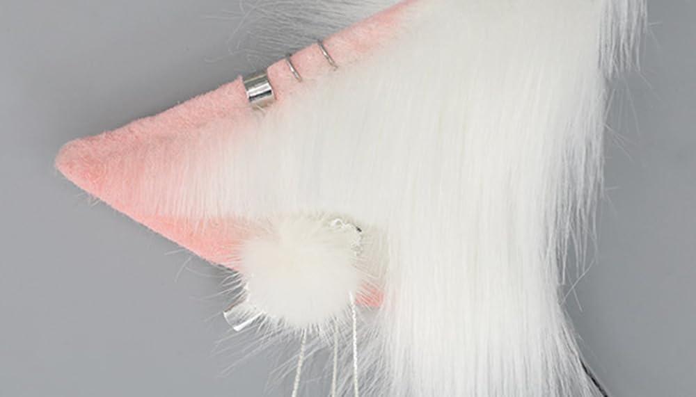 TTYAO REII TTYAO REII Fluffy Fox Cat Wolf Ears Headband Faux Fur Animal Ears Headwear Lolita Costume Hair Accessories for Cosplay Party